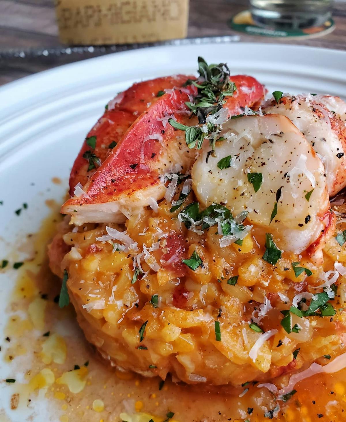 a close up of a plate of food