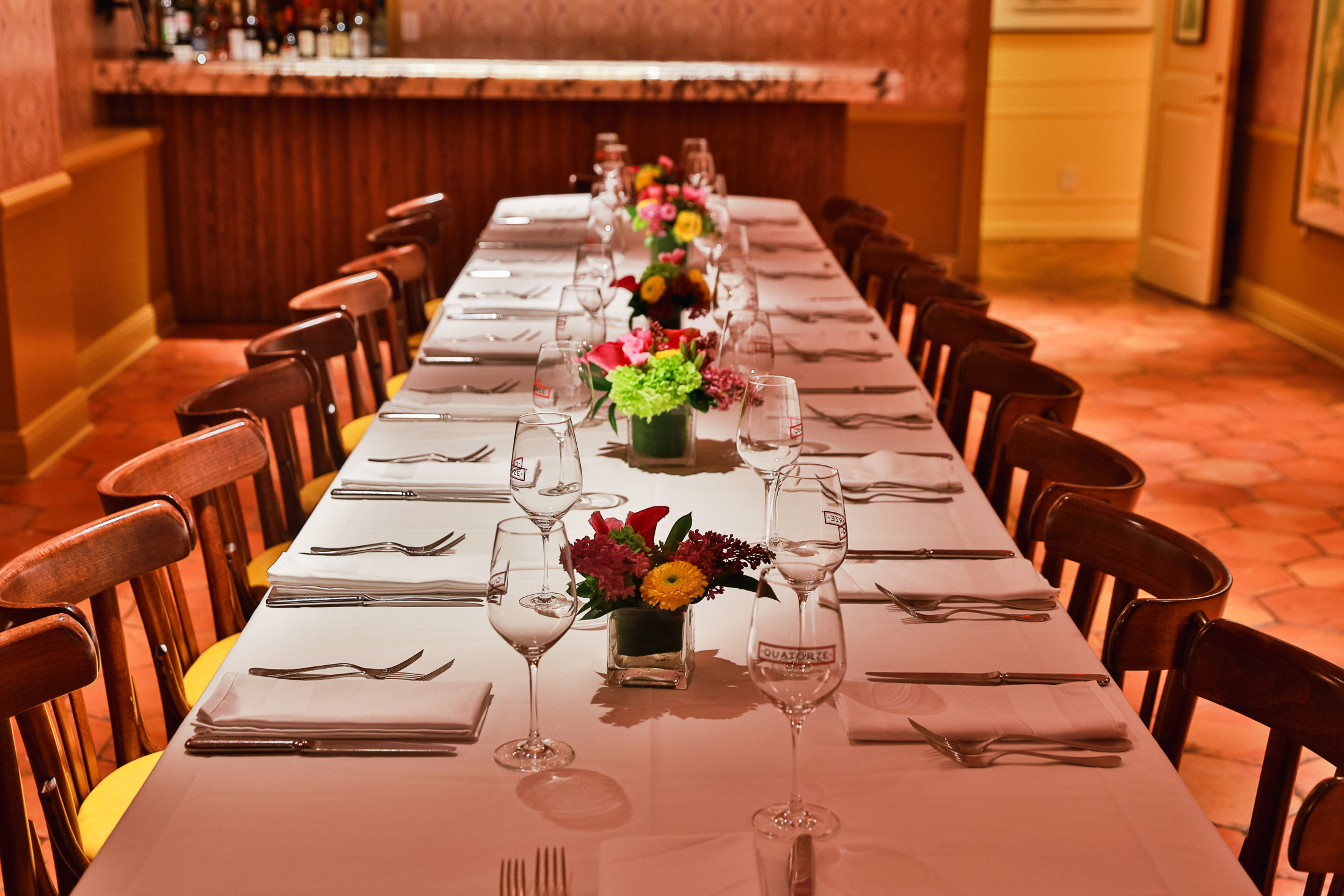 a dining room table