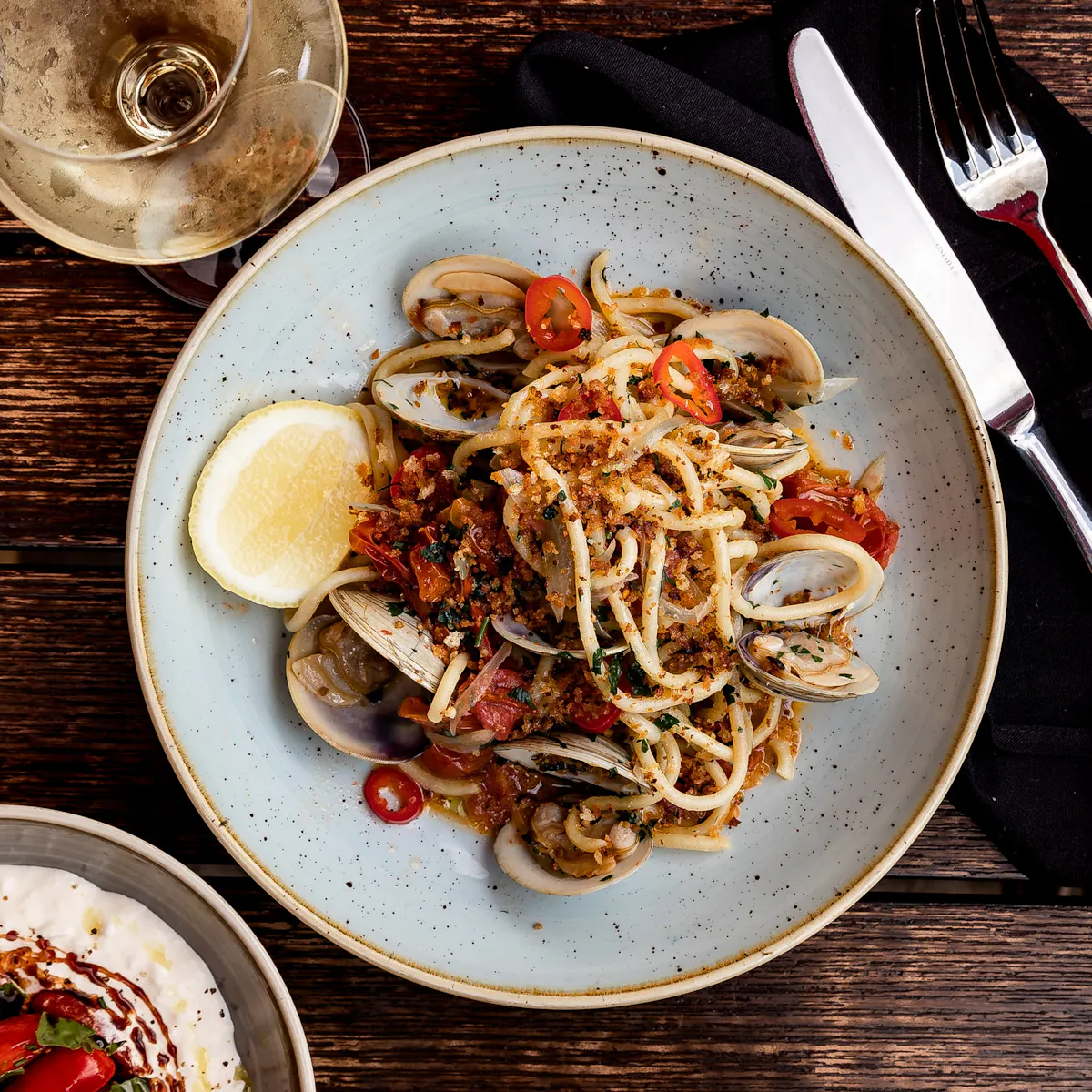a plate of food on a table