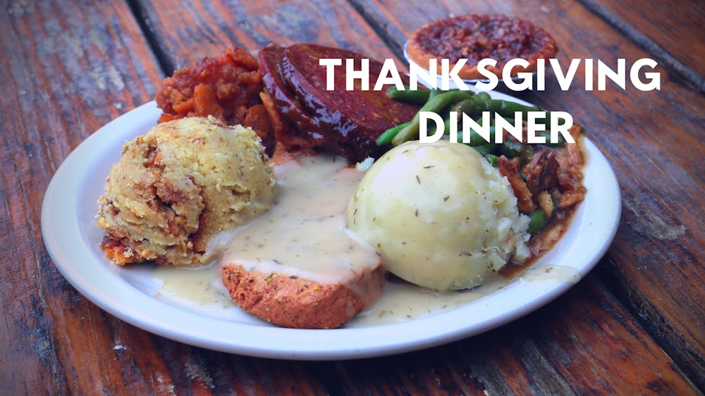a plate of food on a table