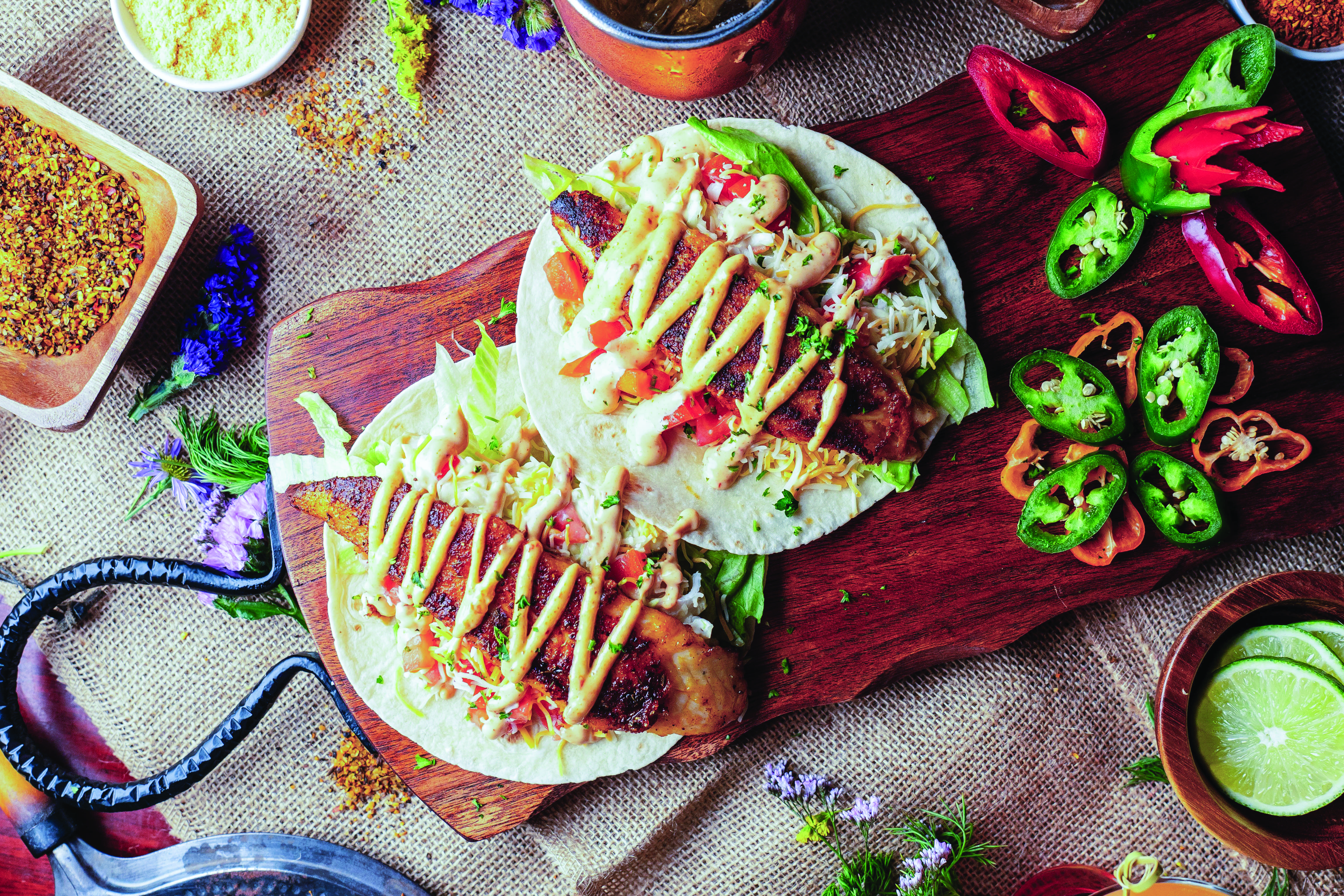 a close up of food on a table