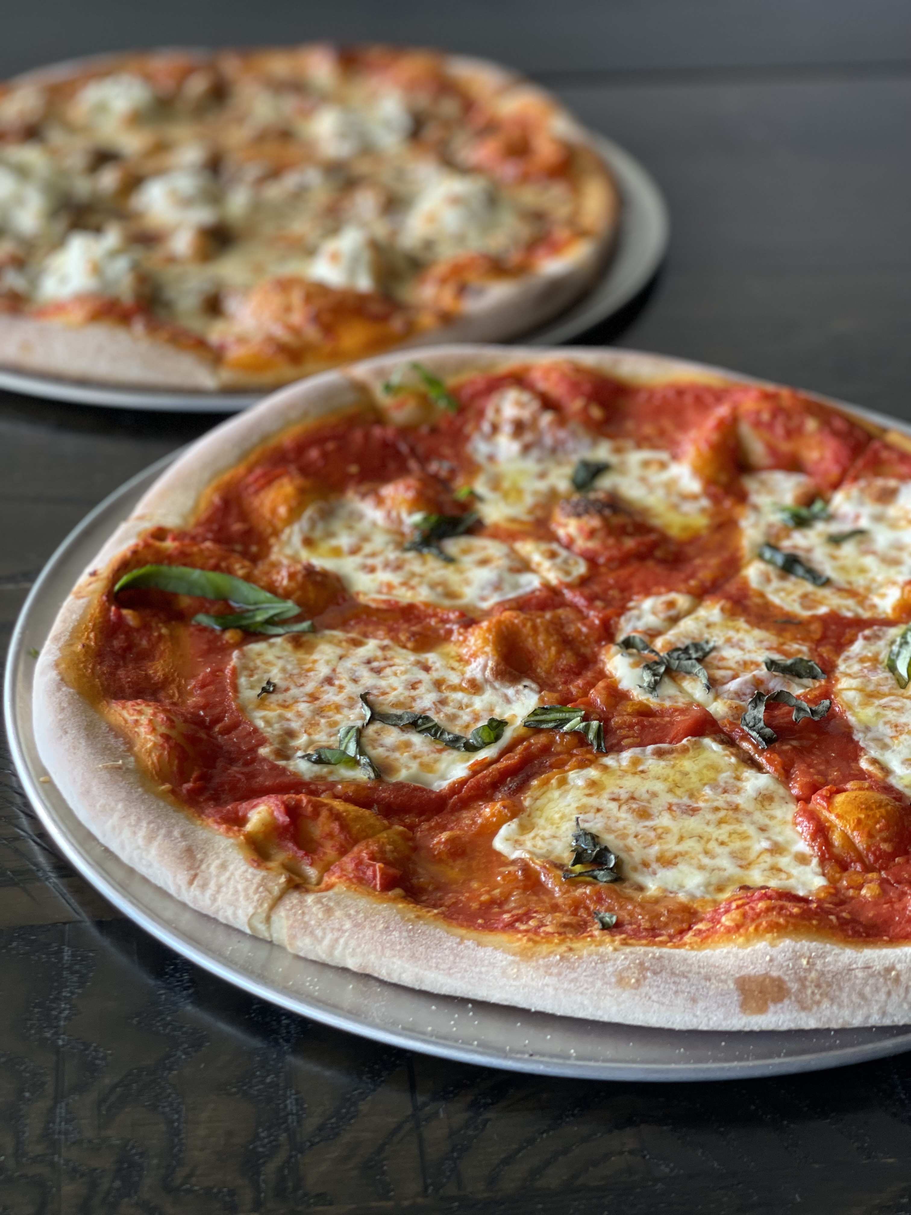 a pizza sitting on top of a table