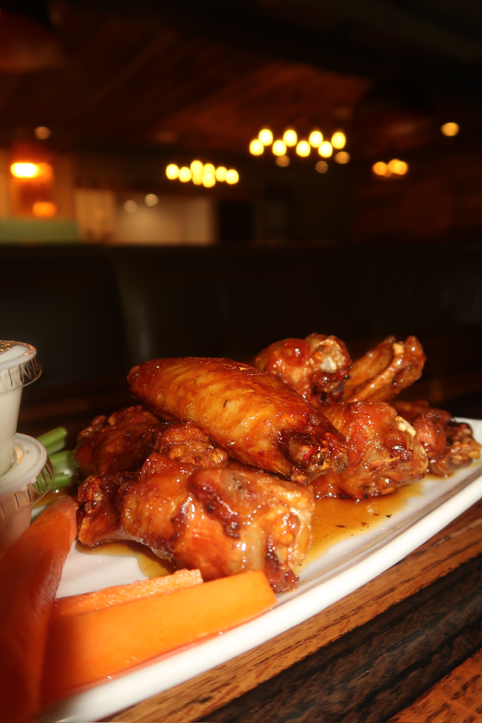 a plate of wings