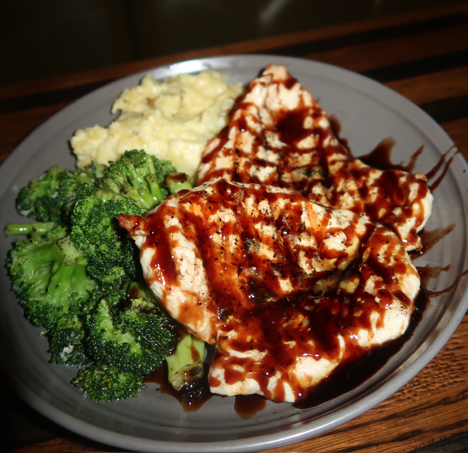 a plate of food on a table