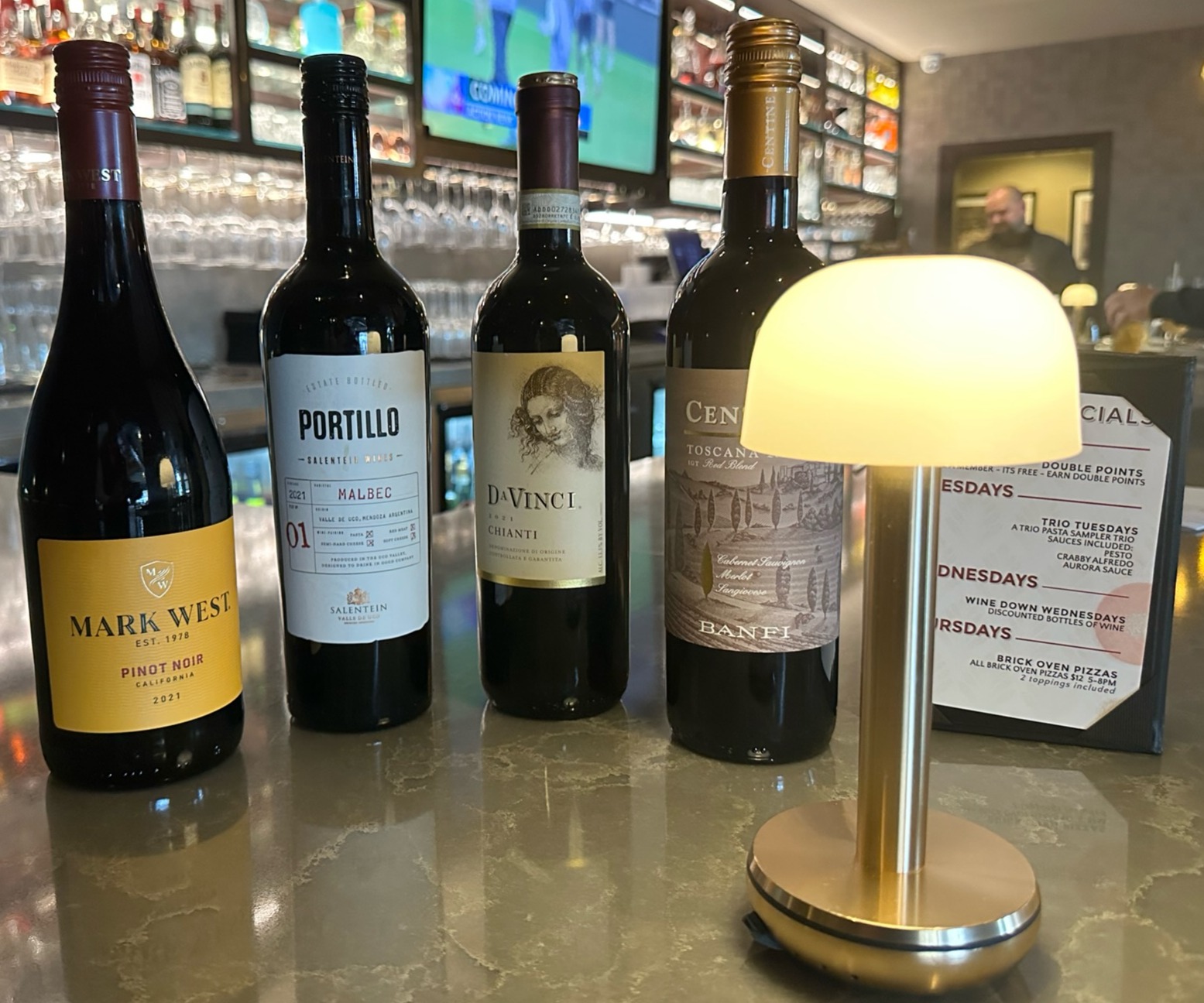 a bottle of wine on a table