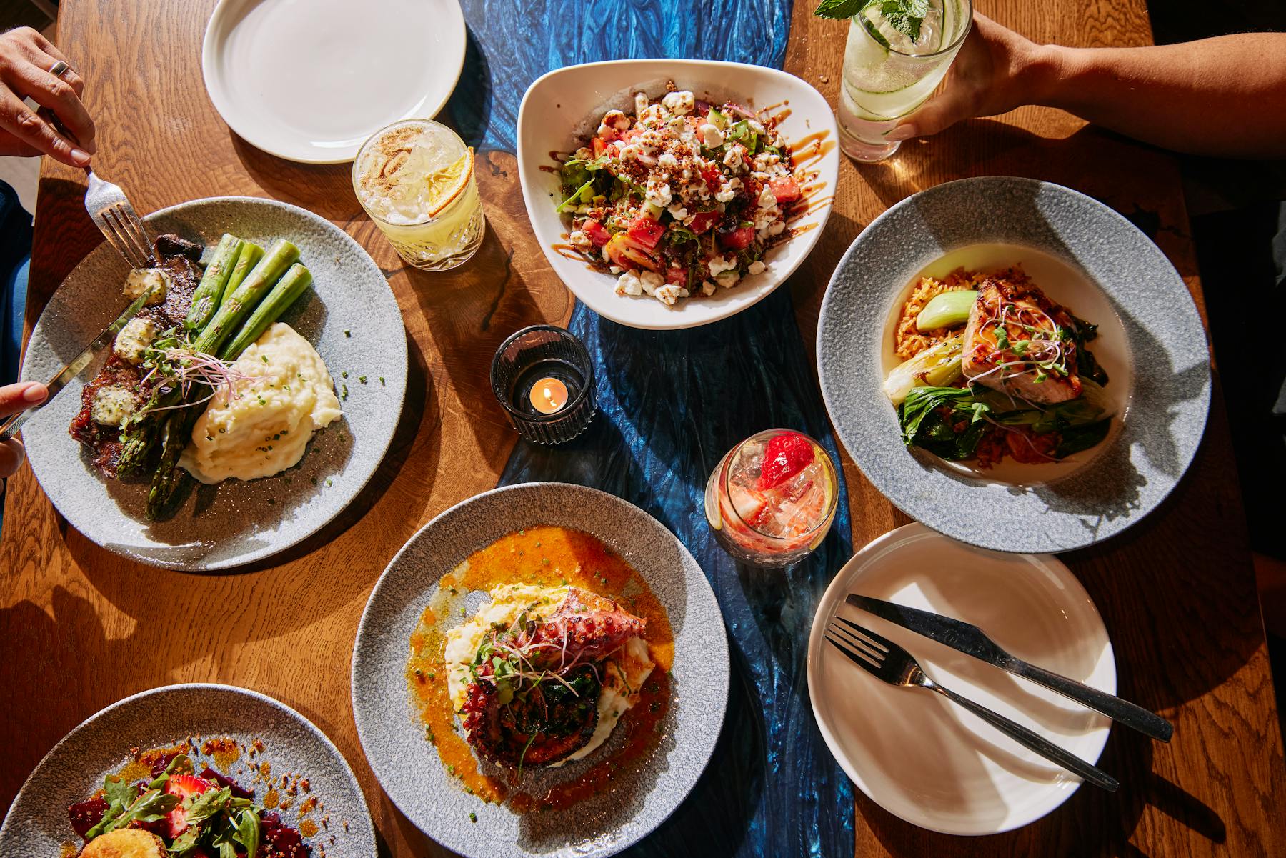 plates of food on a table