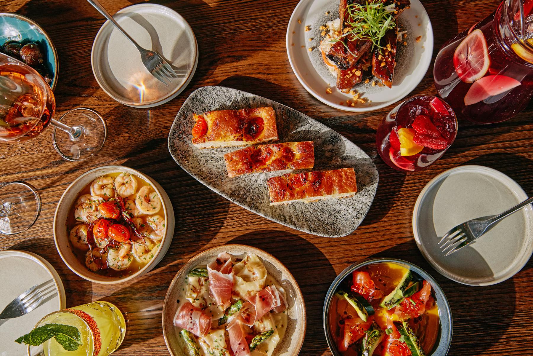 plates of food on a table