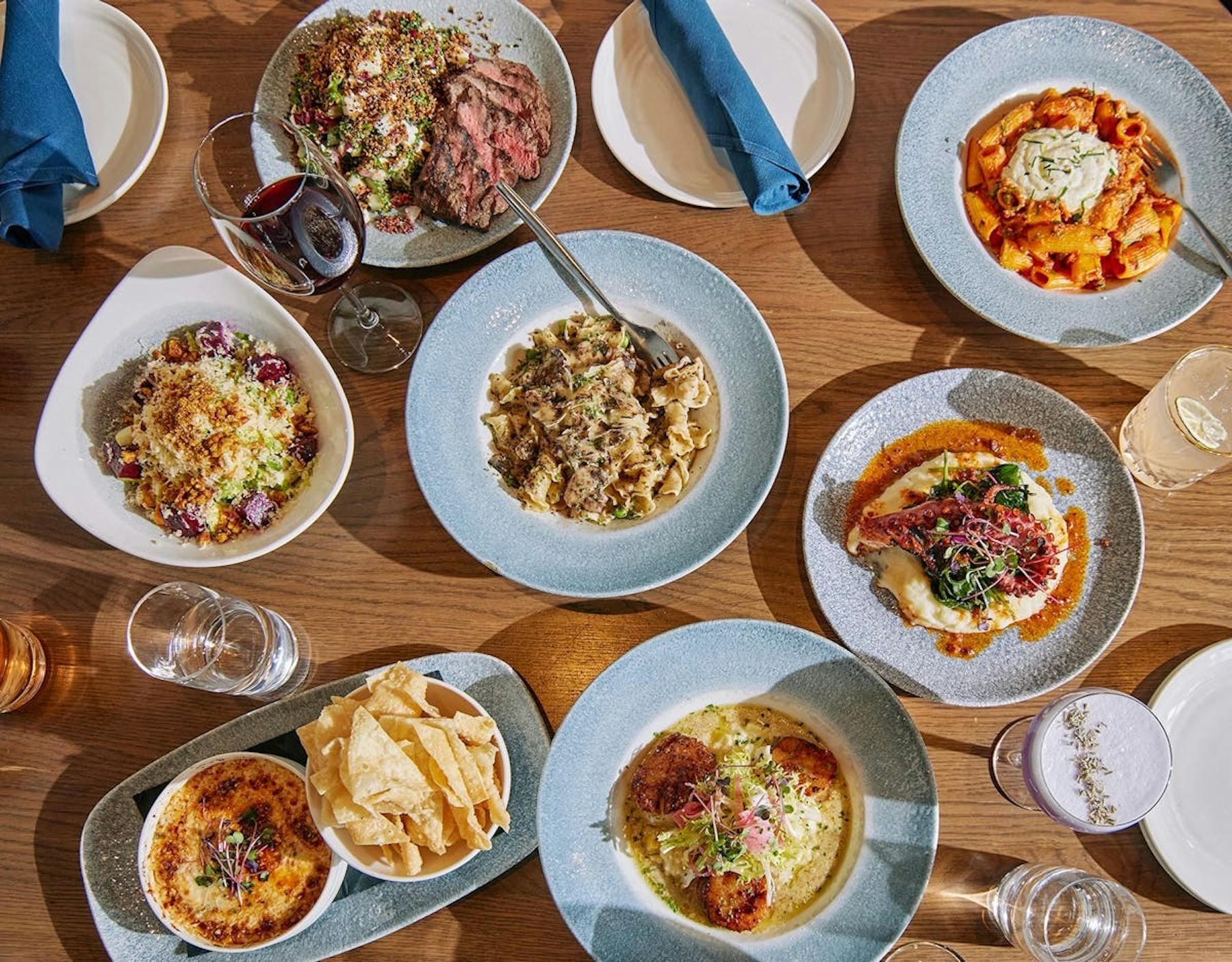 plates of food on a table