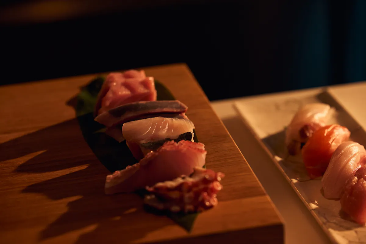 a close up of food on a table