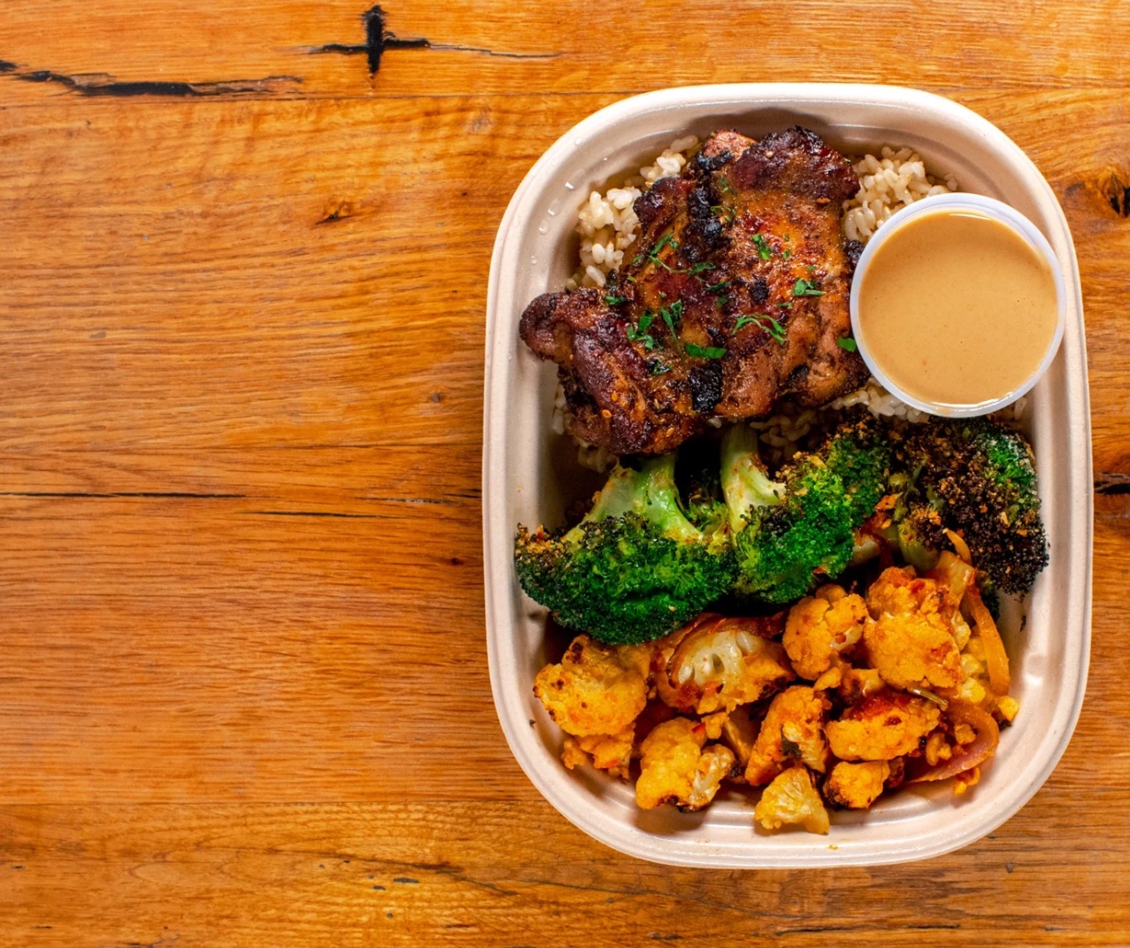 a bowl of food on a table