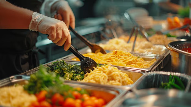 a person preparing food in a kitchen