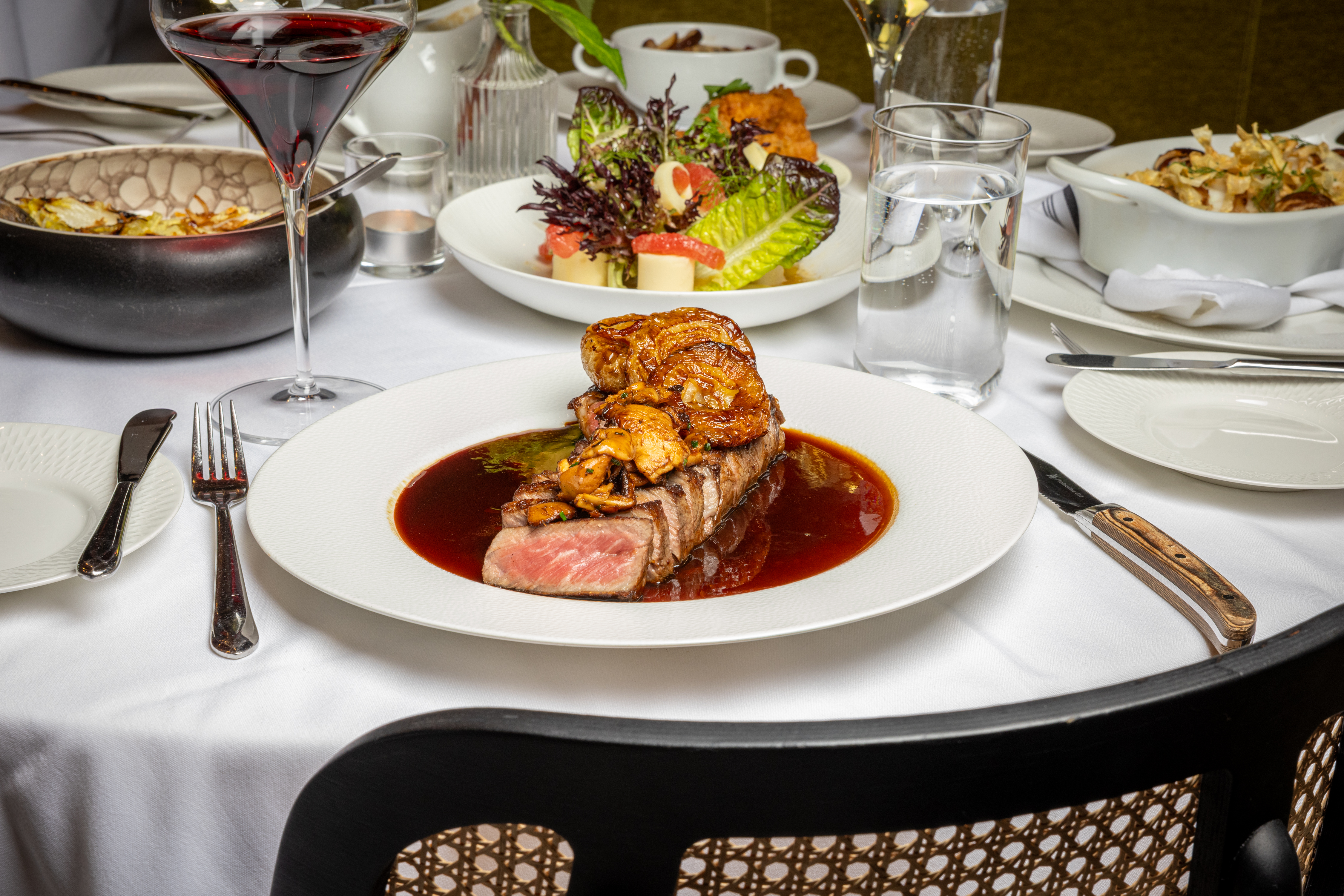 a plate of food on a table