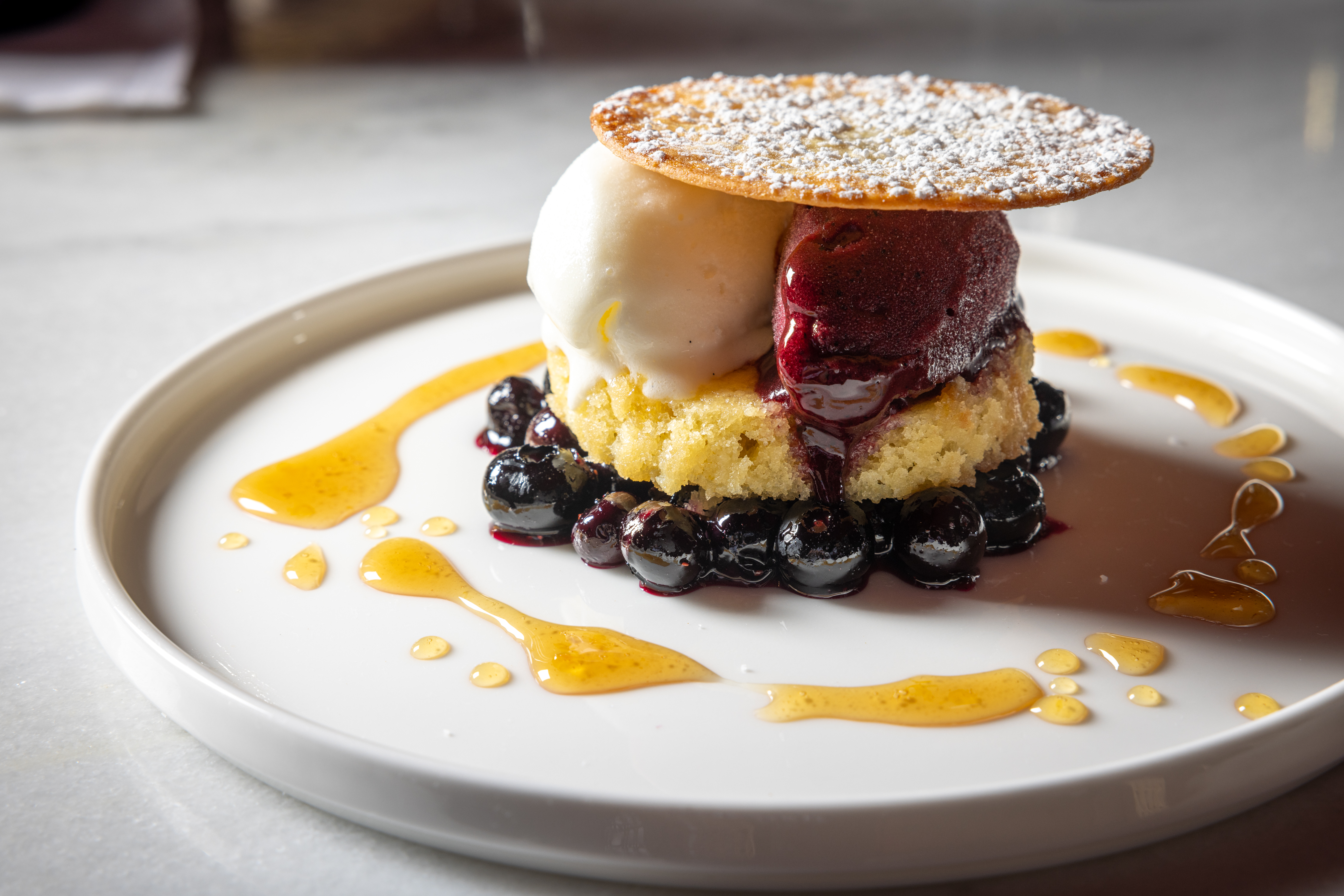 a piece of cake on a plate