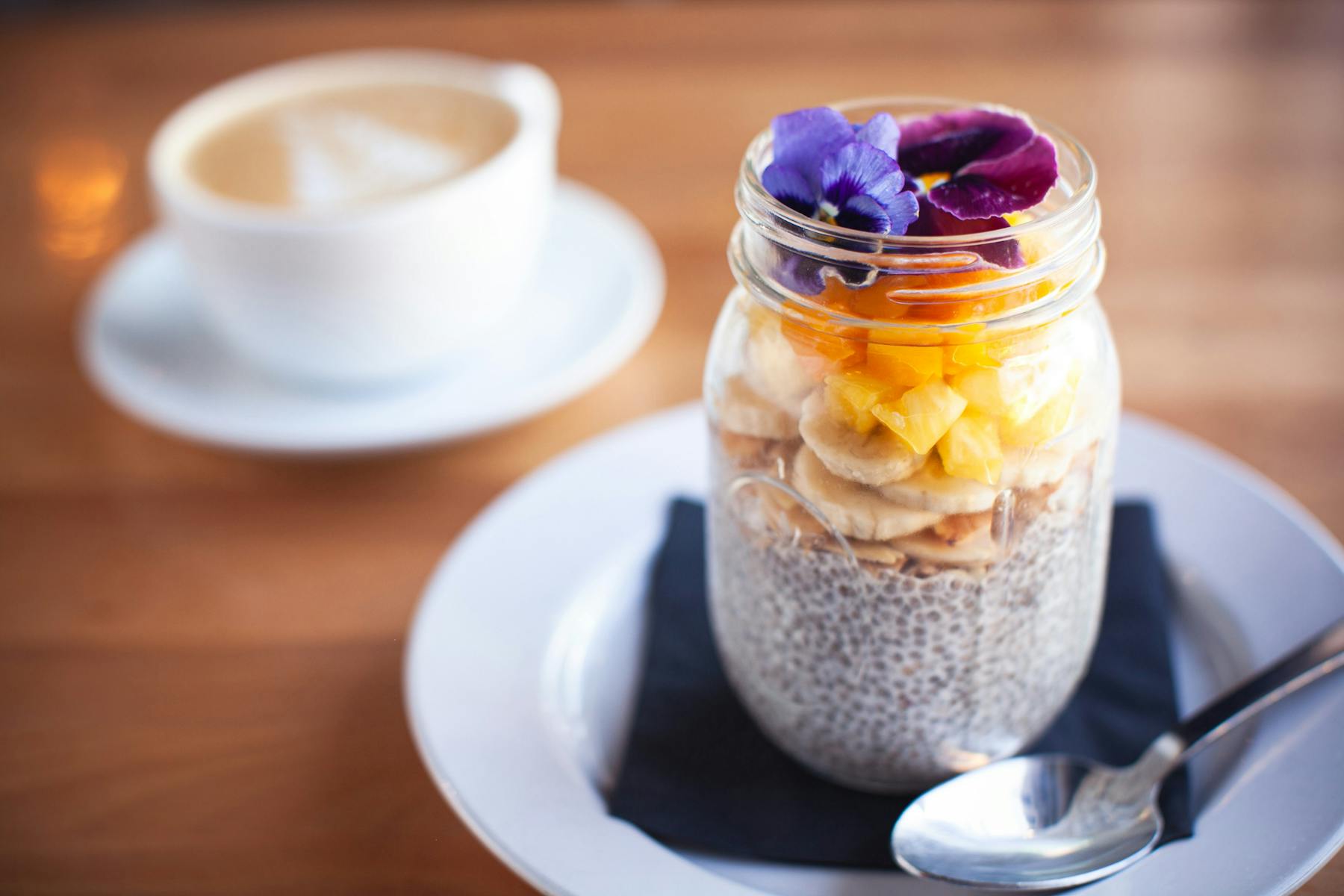 chia pudding with fruits