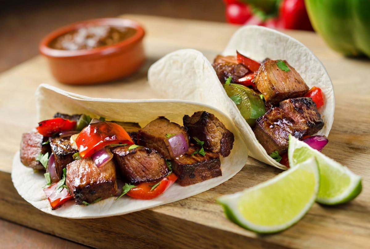 tacos with lime