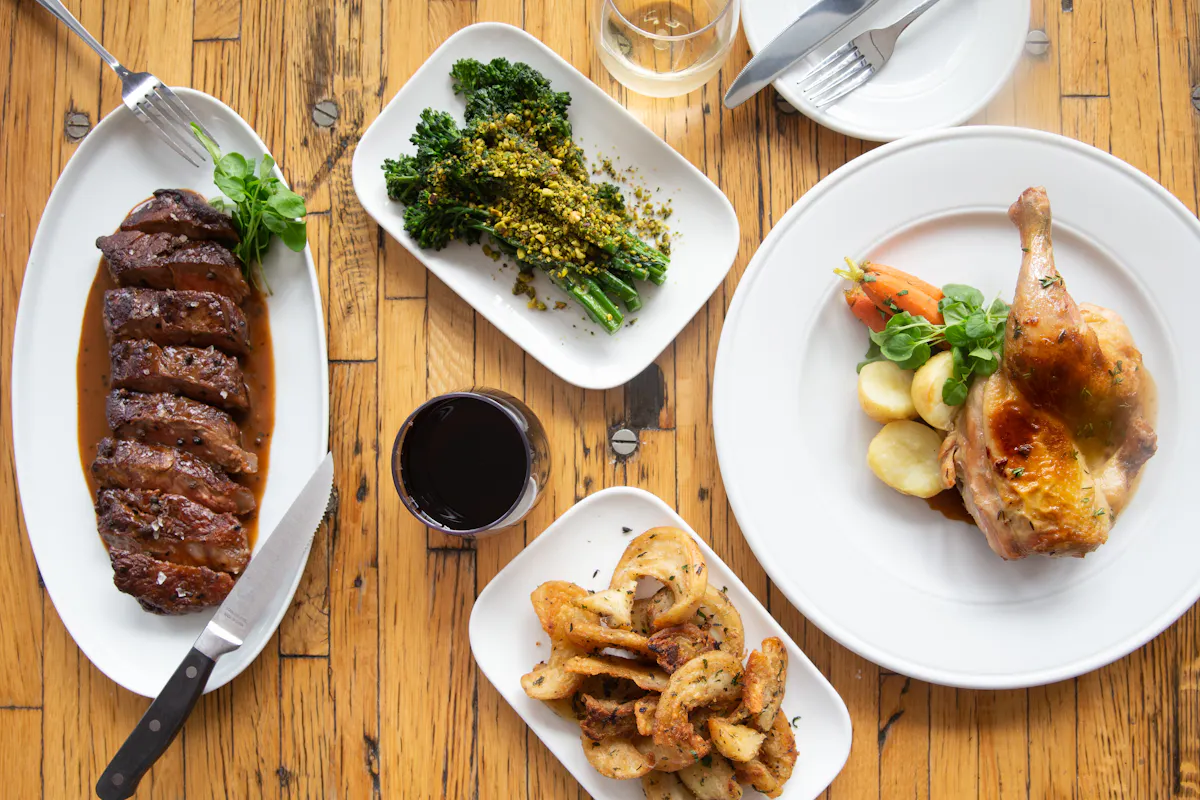 a plate of food on a table