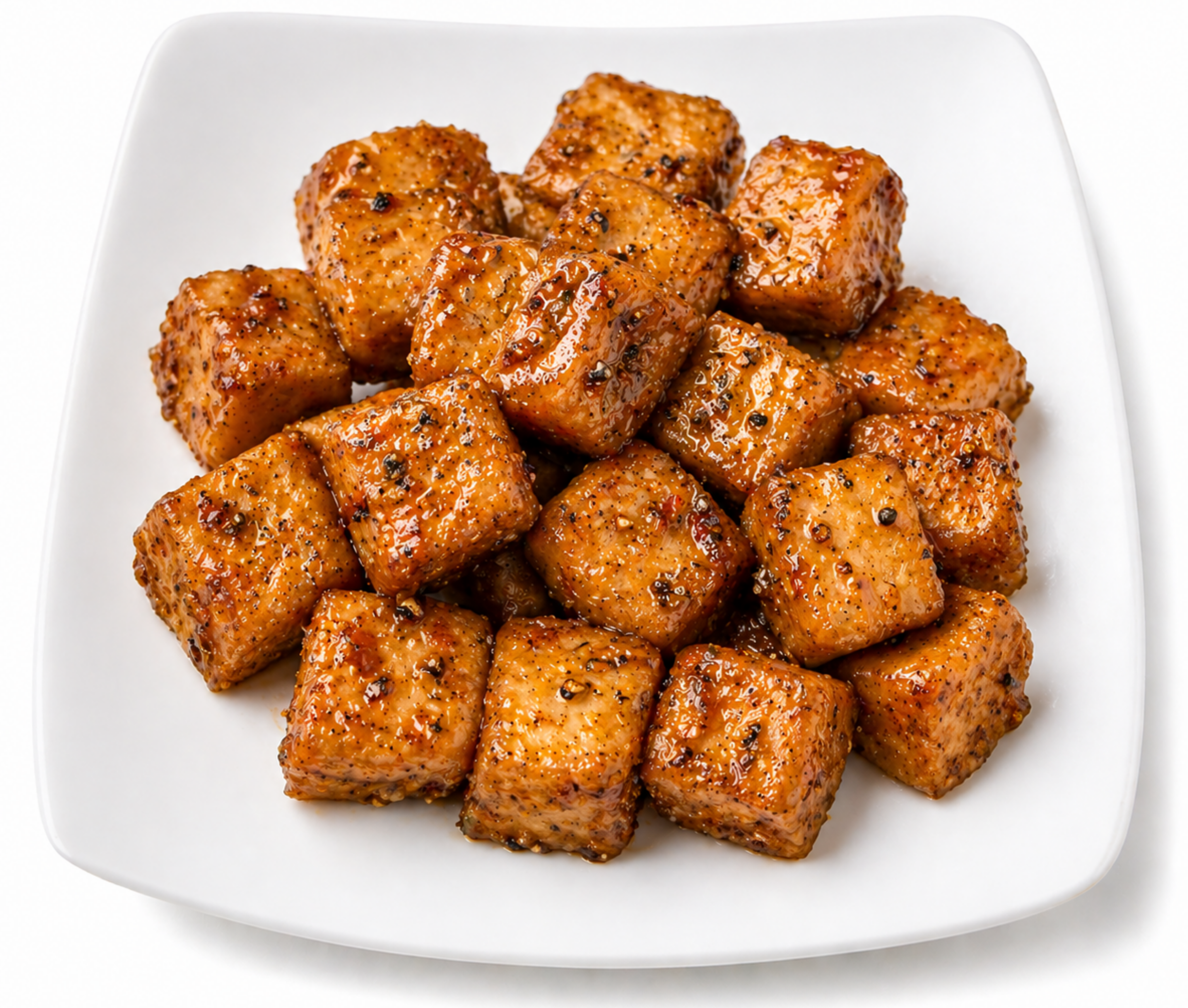 Garlic pepper crispy tofu