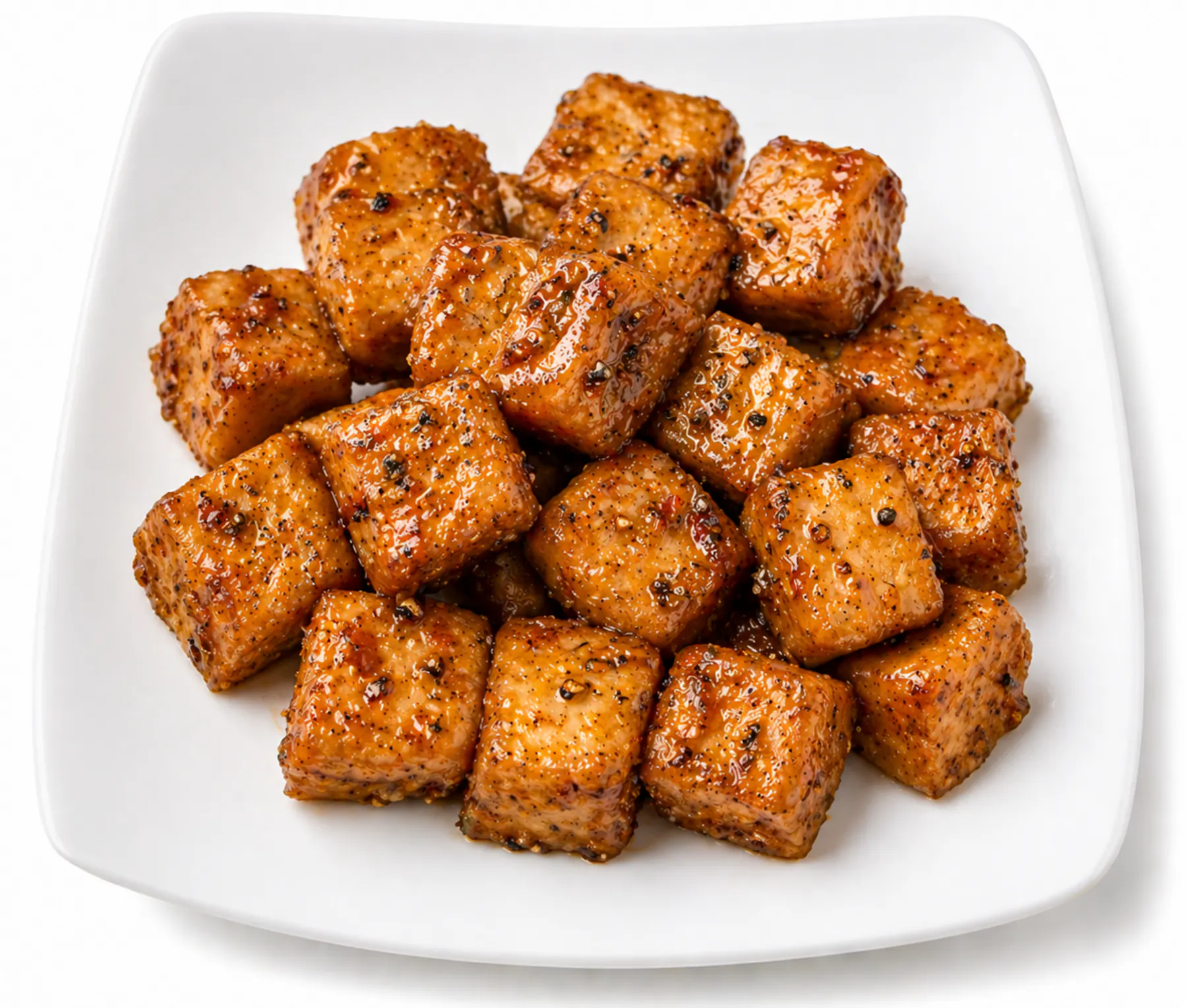 Garlic pepper crispy tofu