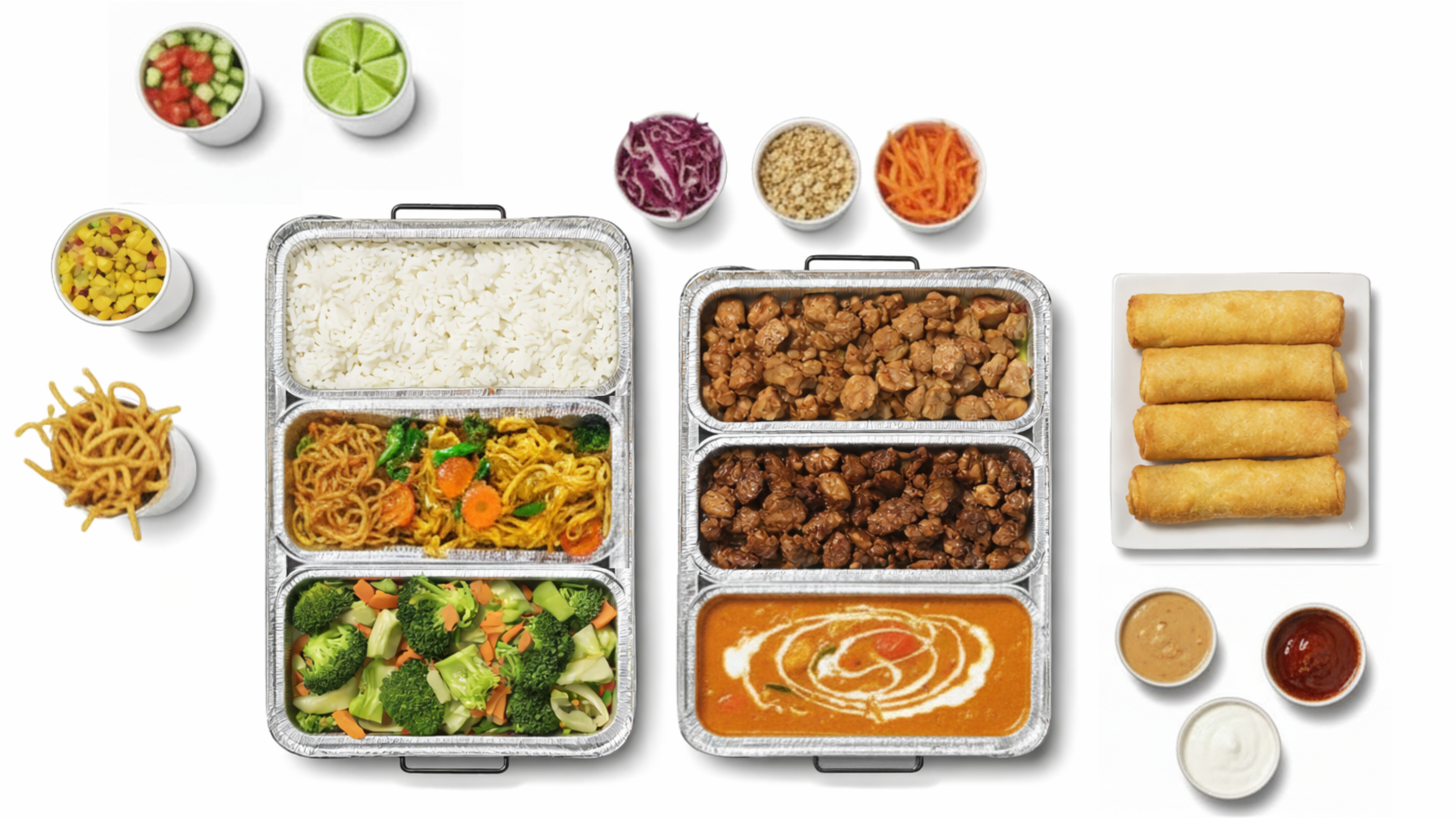 Build Your Own Thai Bar catering spread