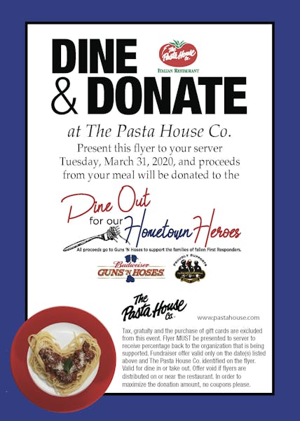Dine & Donate The Pasta House Co