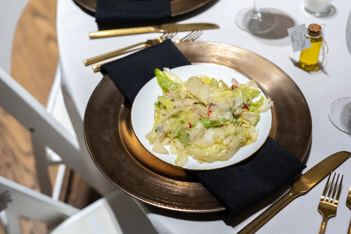 a plate of food on a table