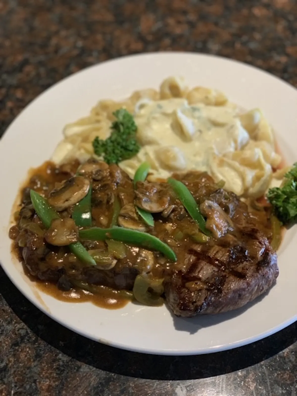 a plate of food with broccoli