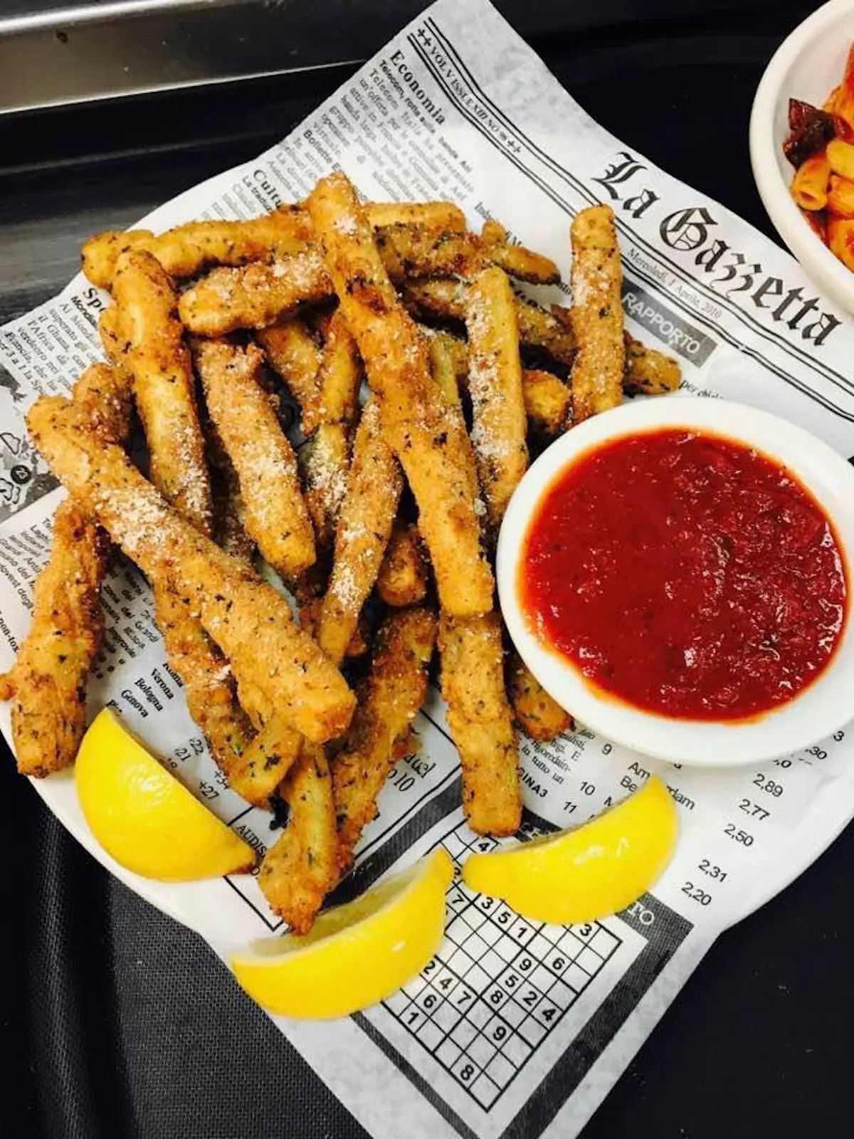 fries with ketchup