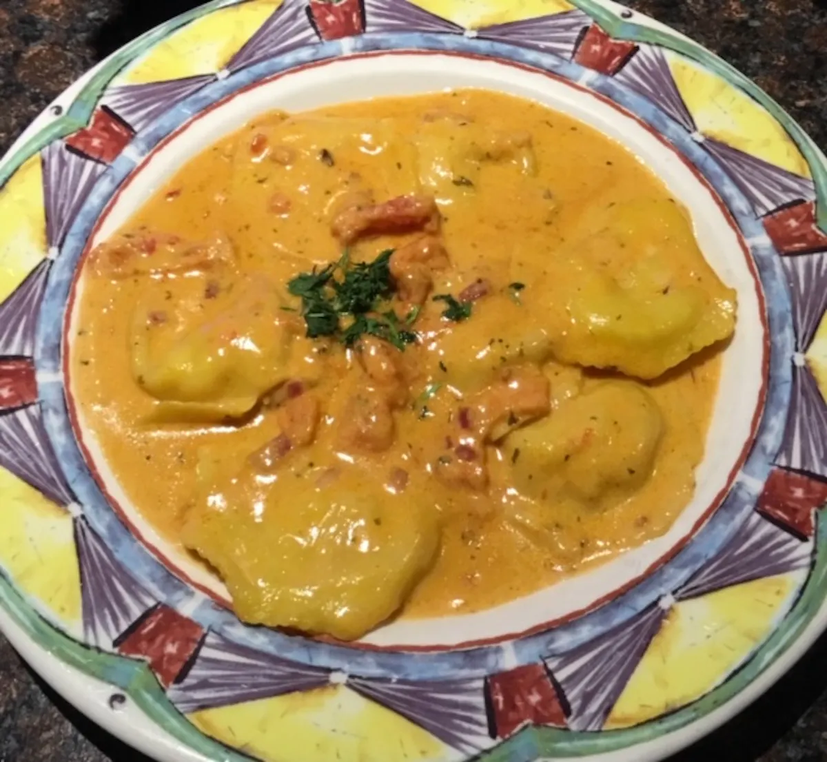 a bowl of food on a plate