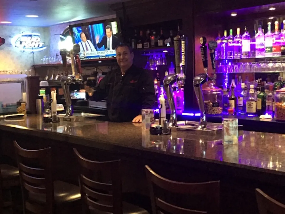 a bar area