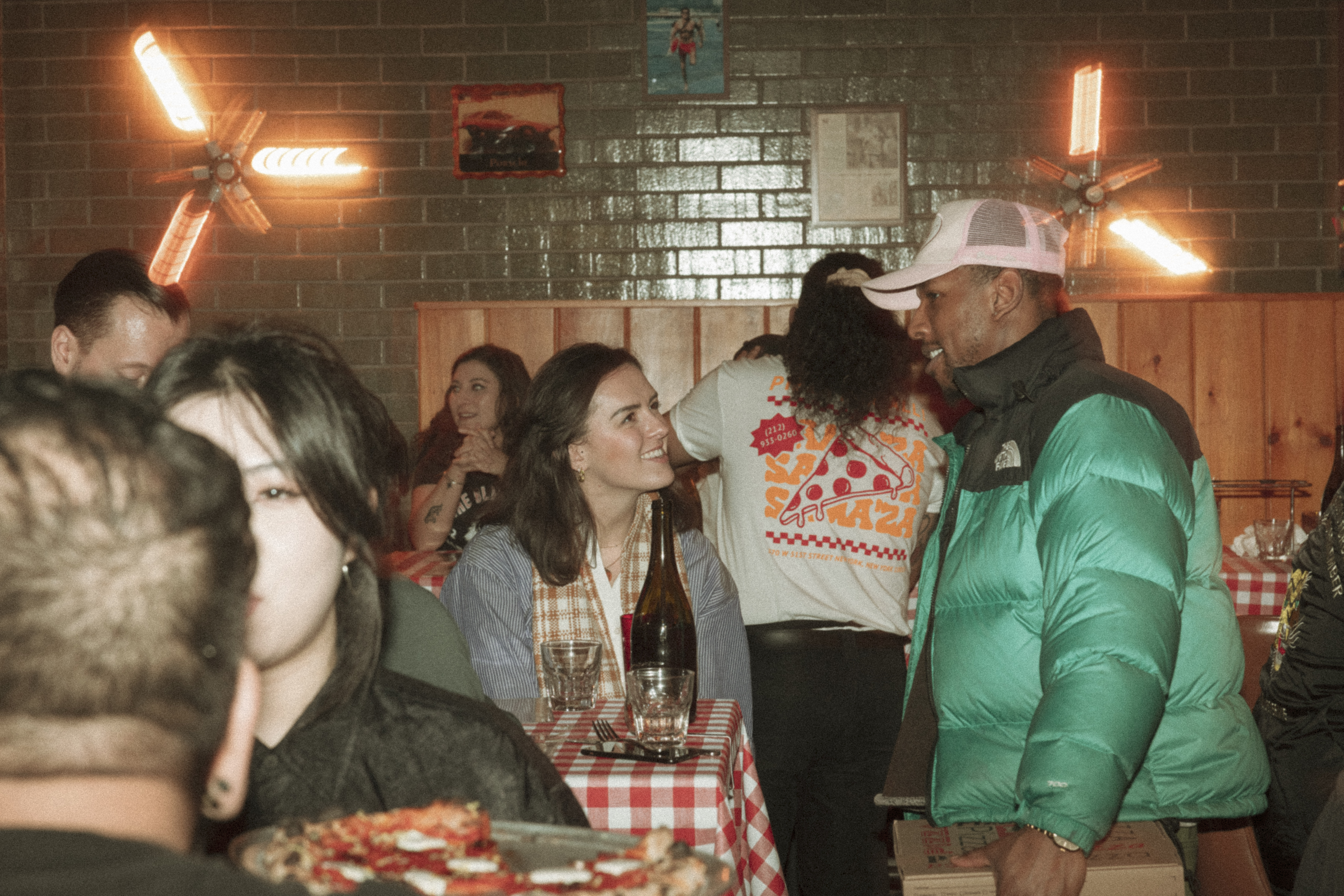 a group of people at a table