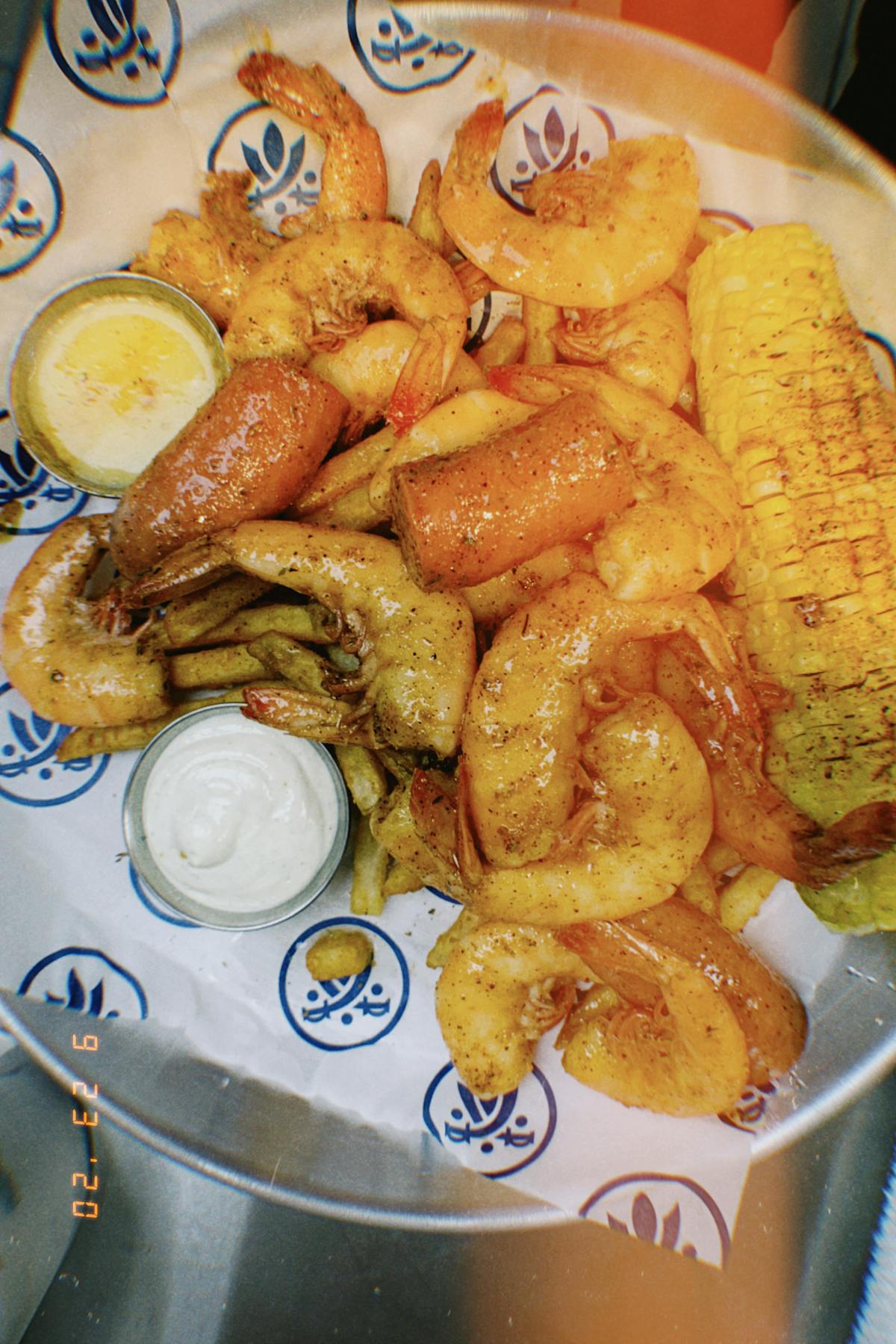 a tray of food on a plate