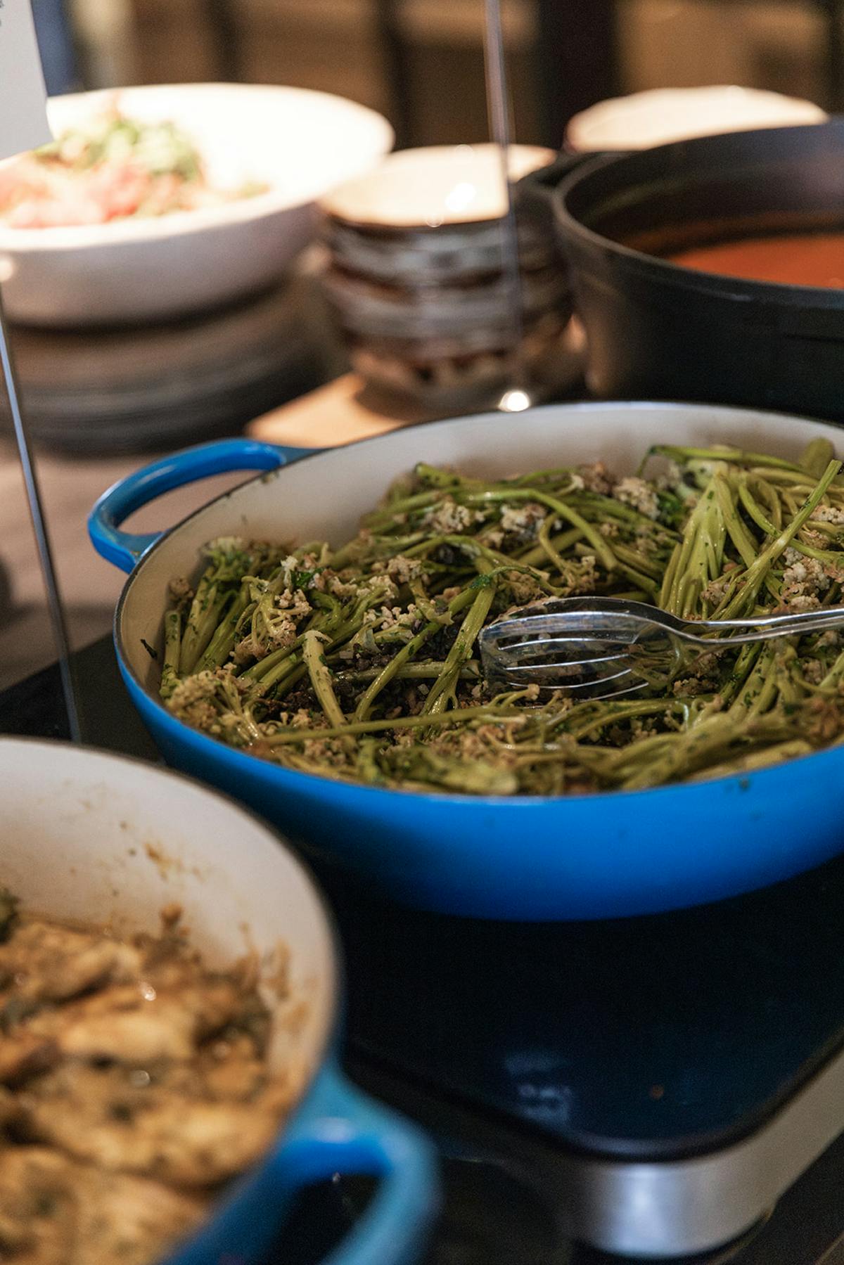 a bowl of food on a table