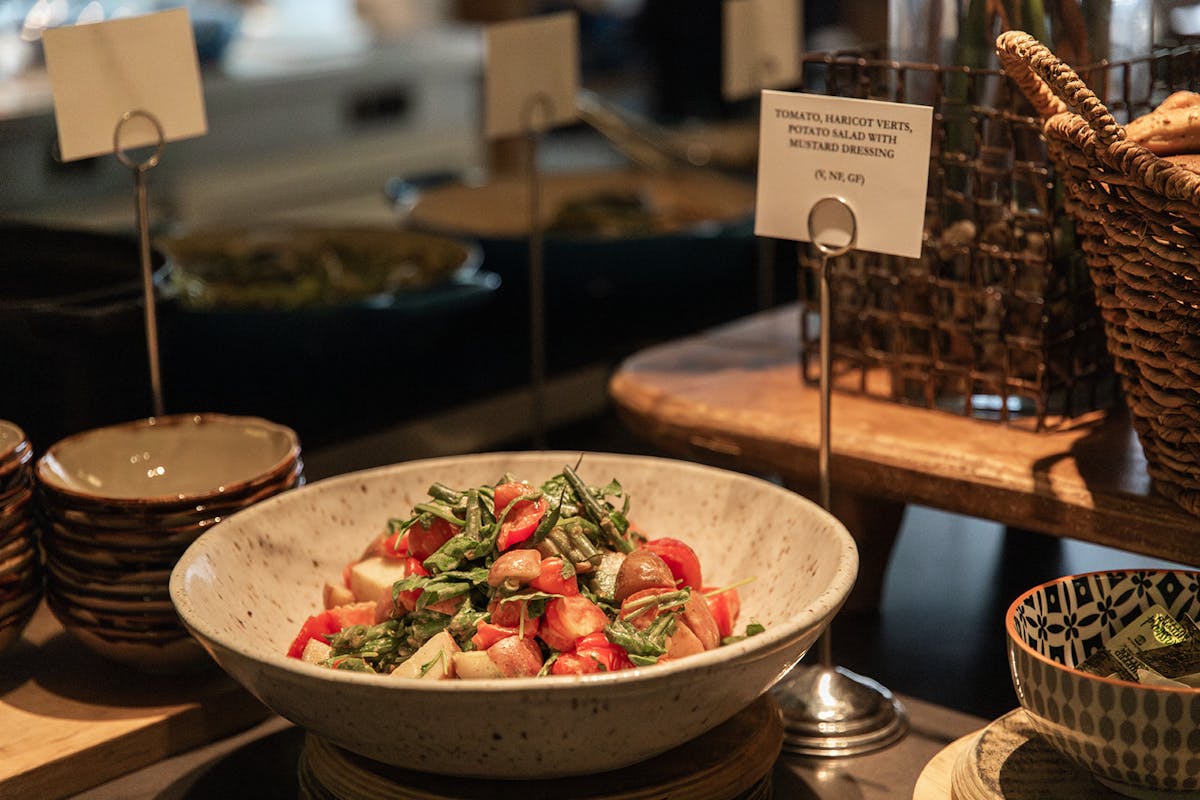 a bowl of food on a table