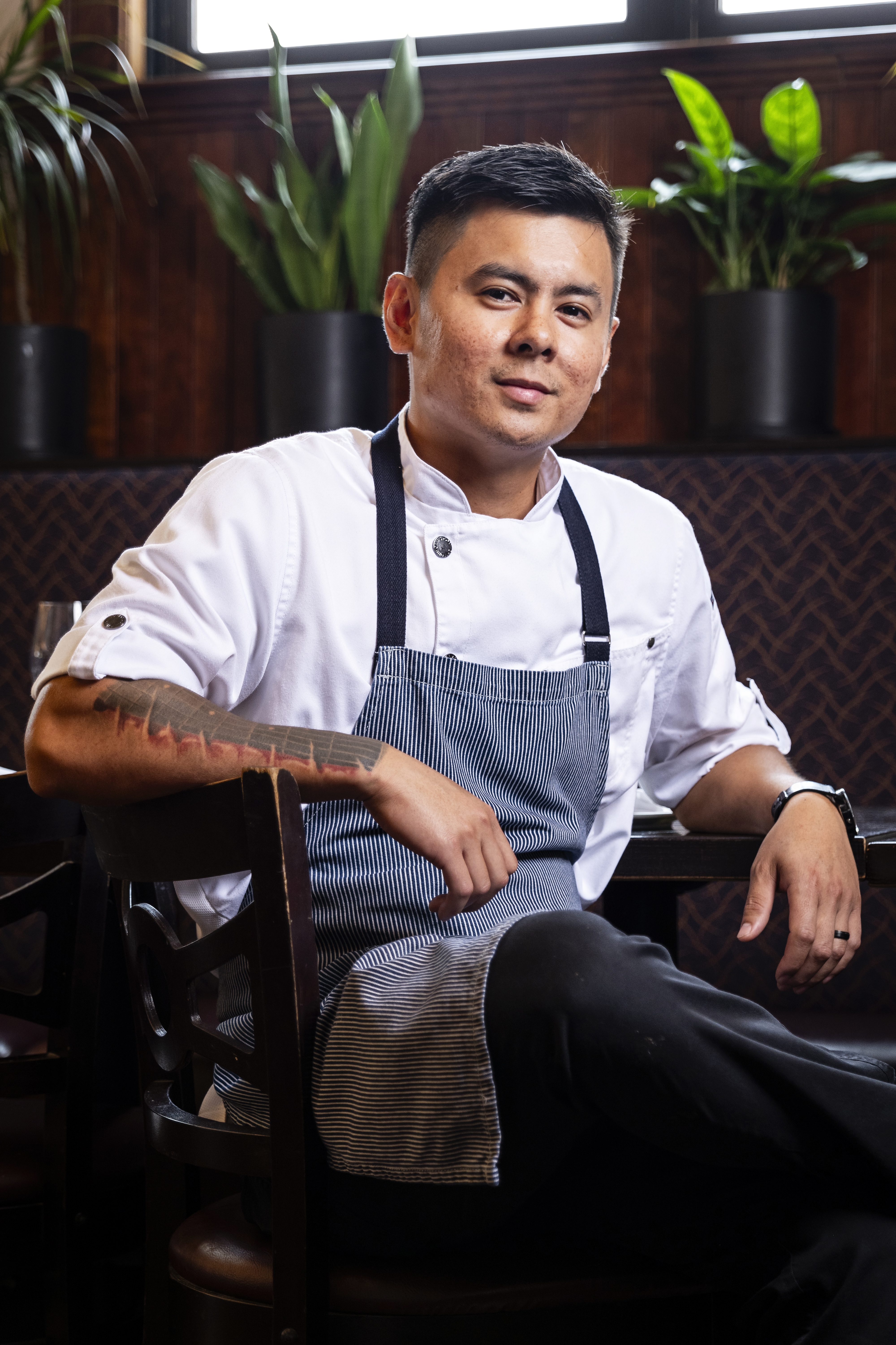 a man sitting in a chair