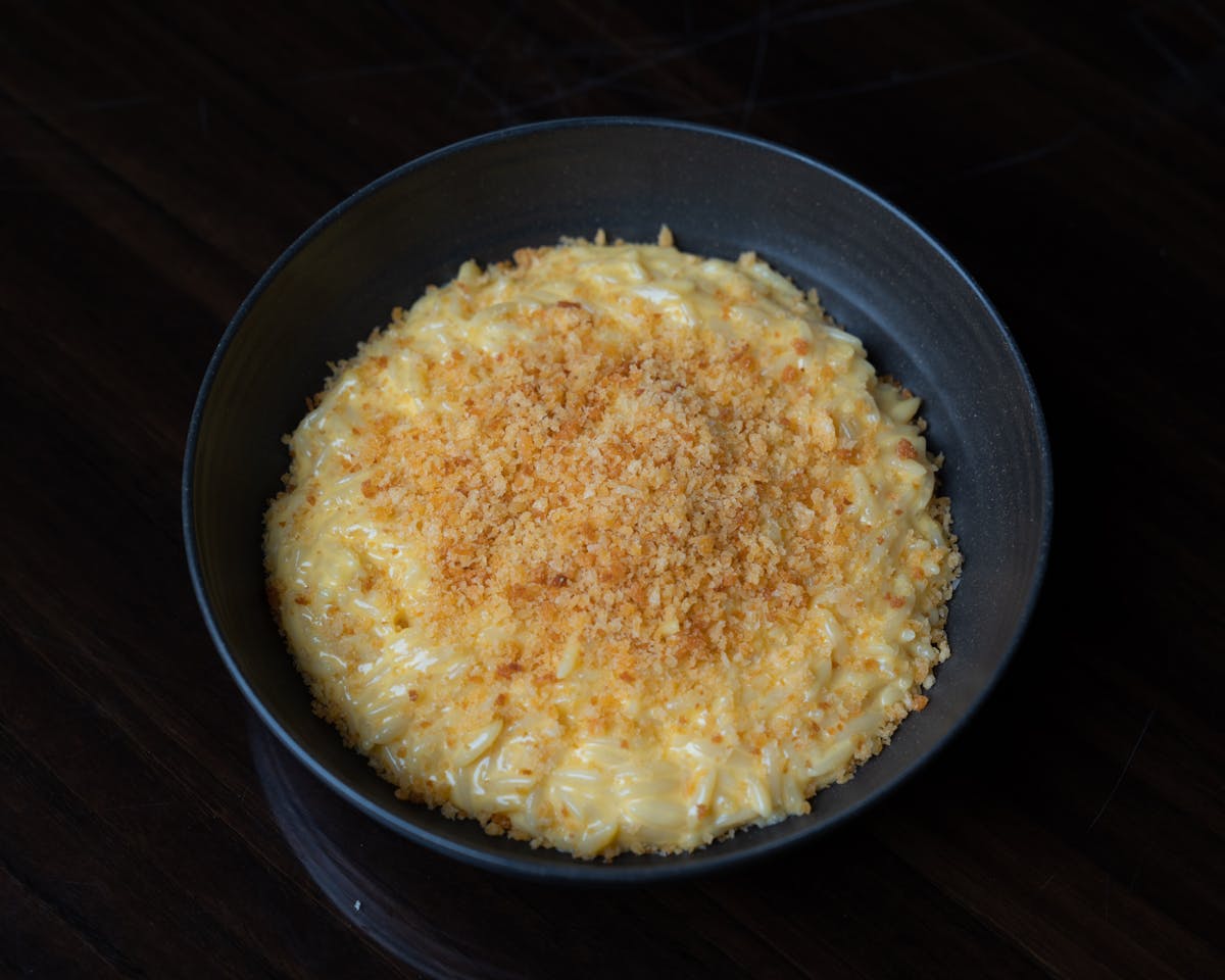 a bowl of mac and cheese