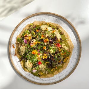a bowl of food on a table