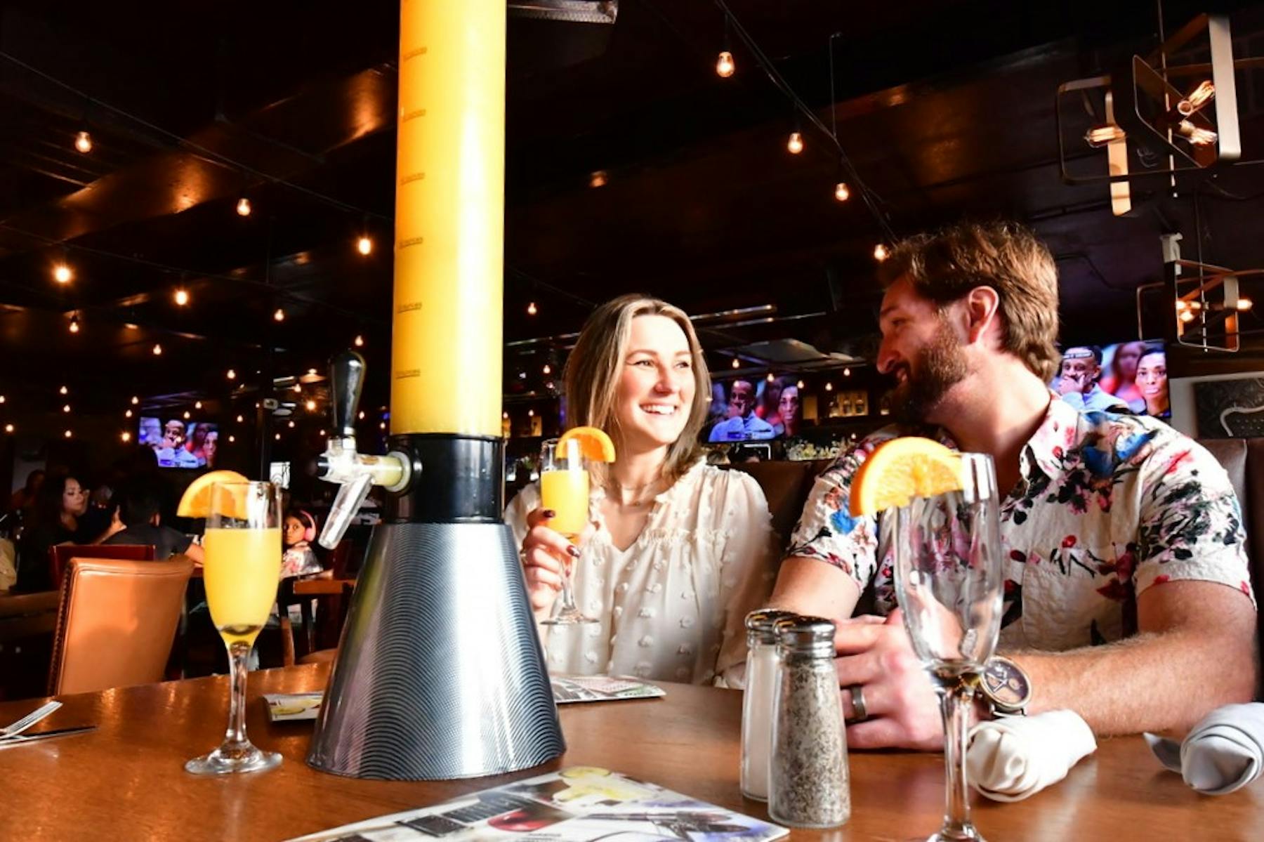 Man vs. The 100 oz Mimosa Tower