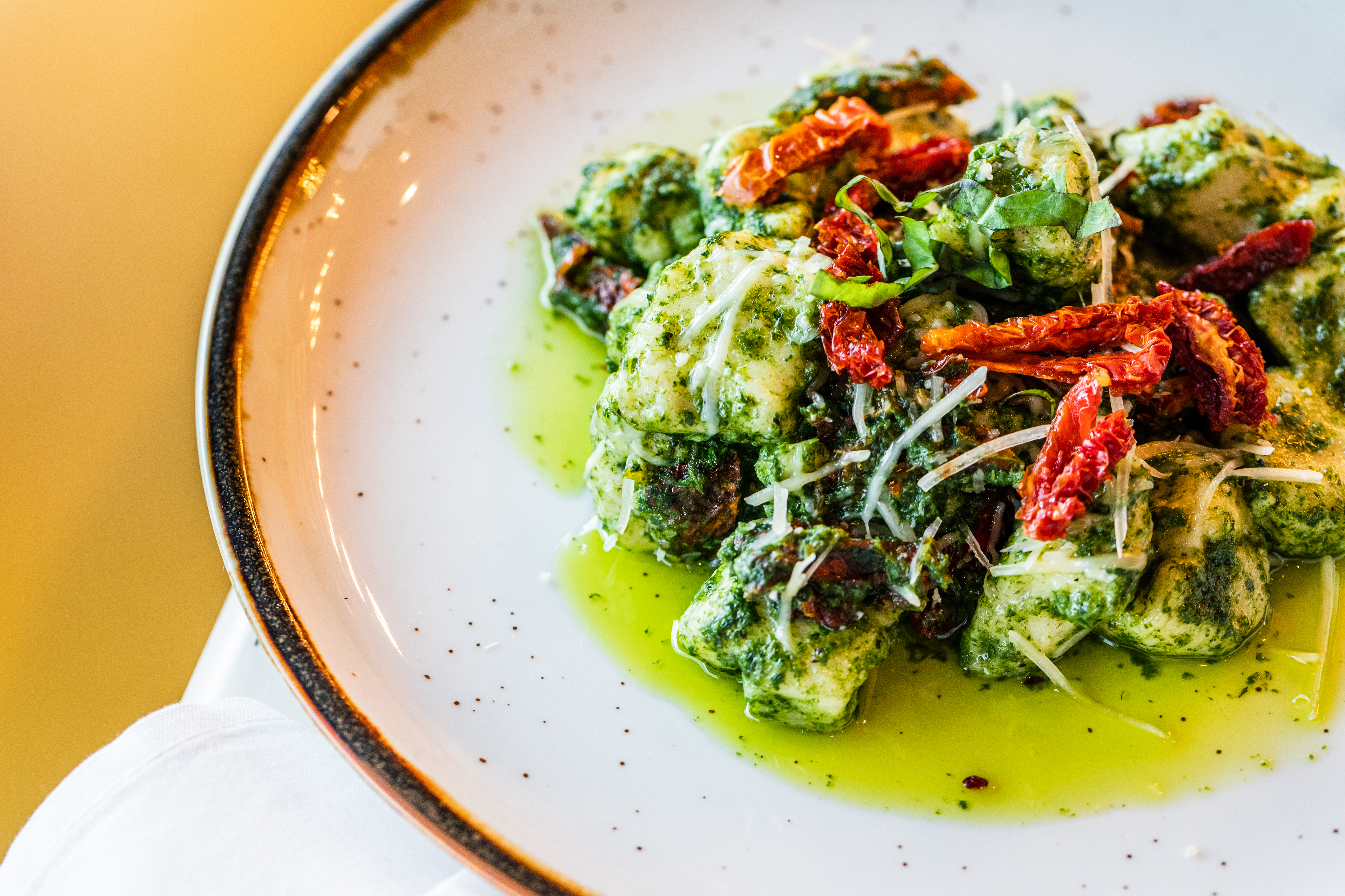 a plate of food with broccoli