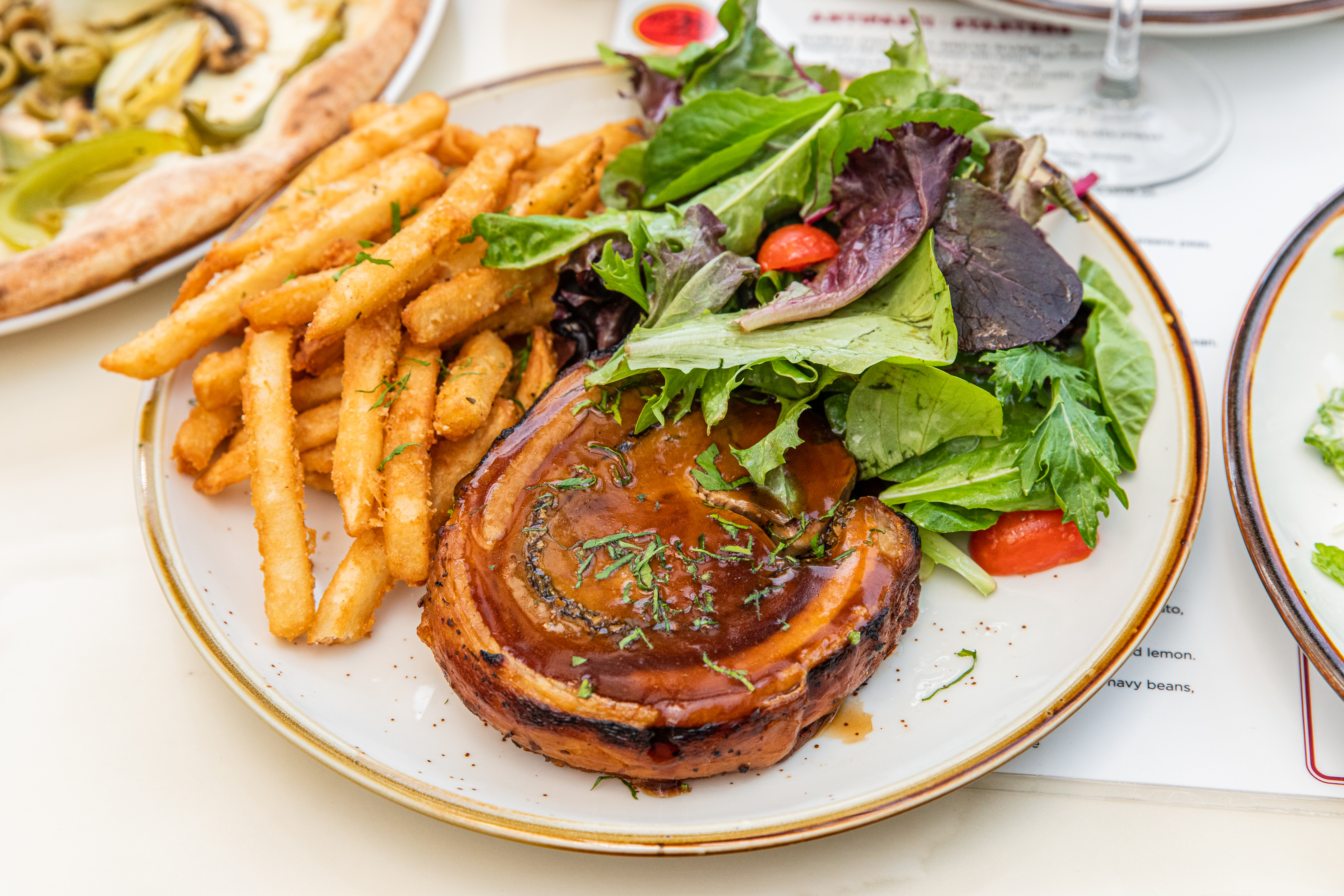 a plate of food on a table