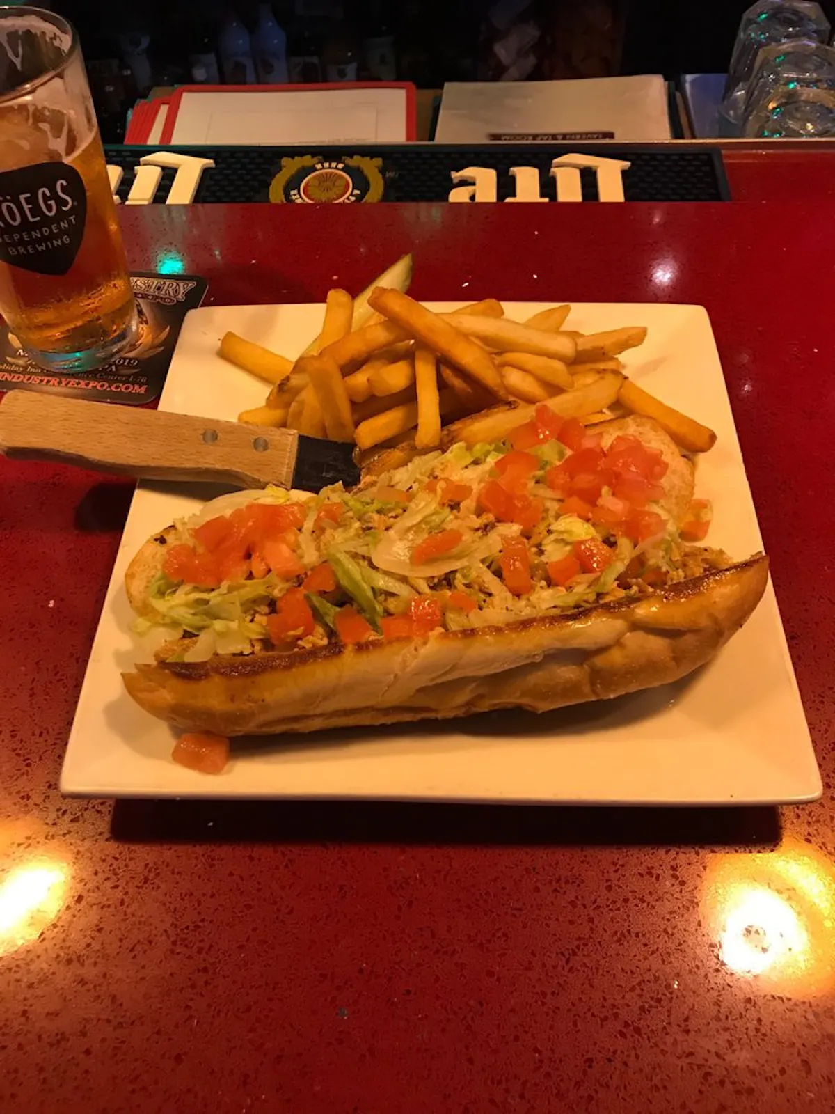 a sandwich with fries