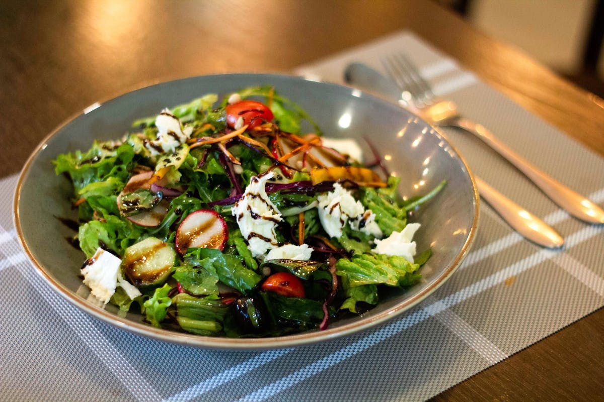 a bowl of food on a table