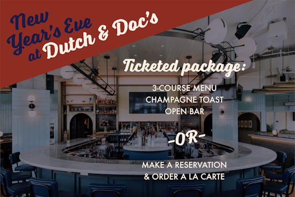 New Years Eve prix fixe menu with open bar in Wrigleyville