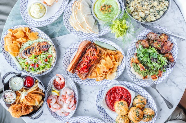 Chicago restaurant and bar near Wrigley Field menu spread