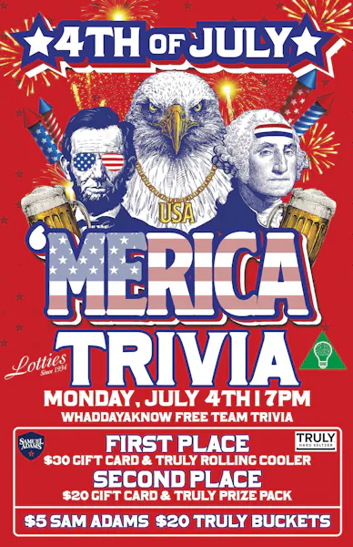 Lotties 4th Of July Merica Trivia 2022 Lottie s Classic Chicago Bar 