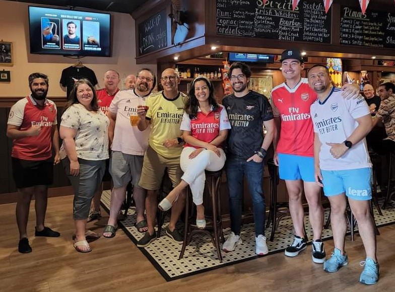 a group of people posing for a photo