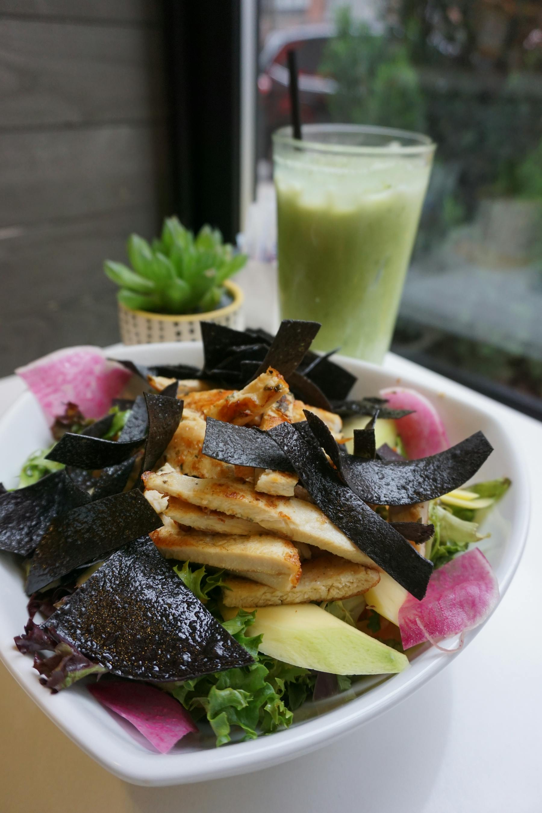 a plate of food on a table
