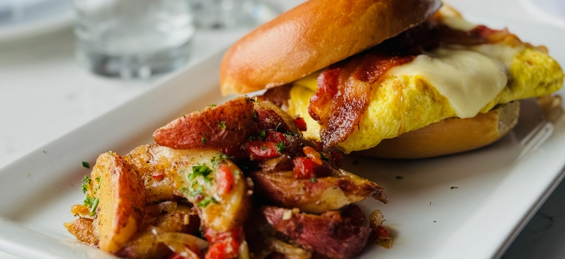 a close up of food on a plate
