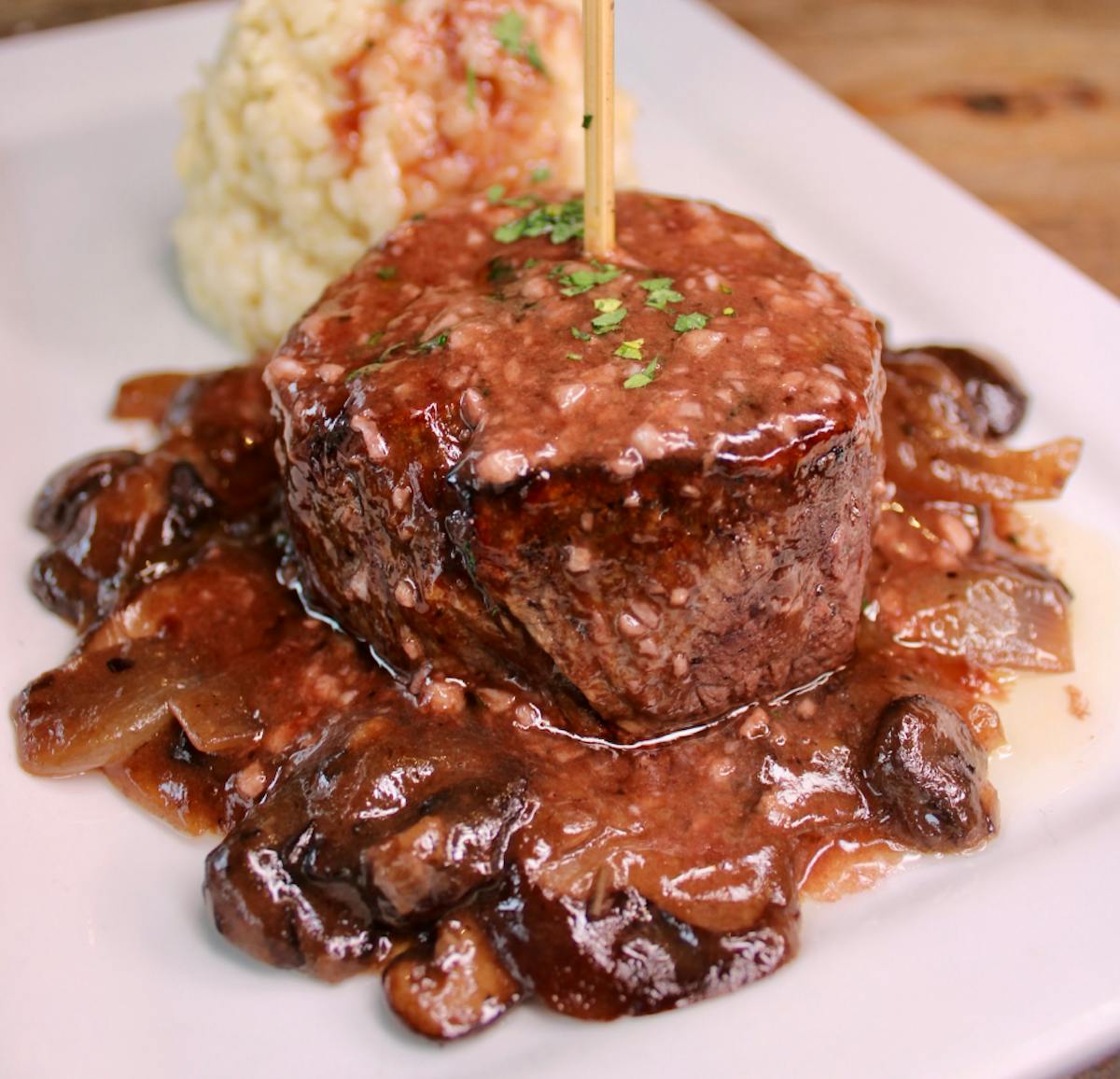 a piece of meat on a plate