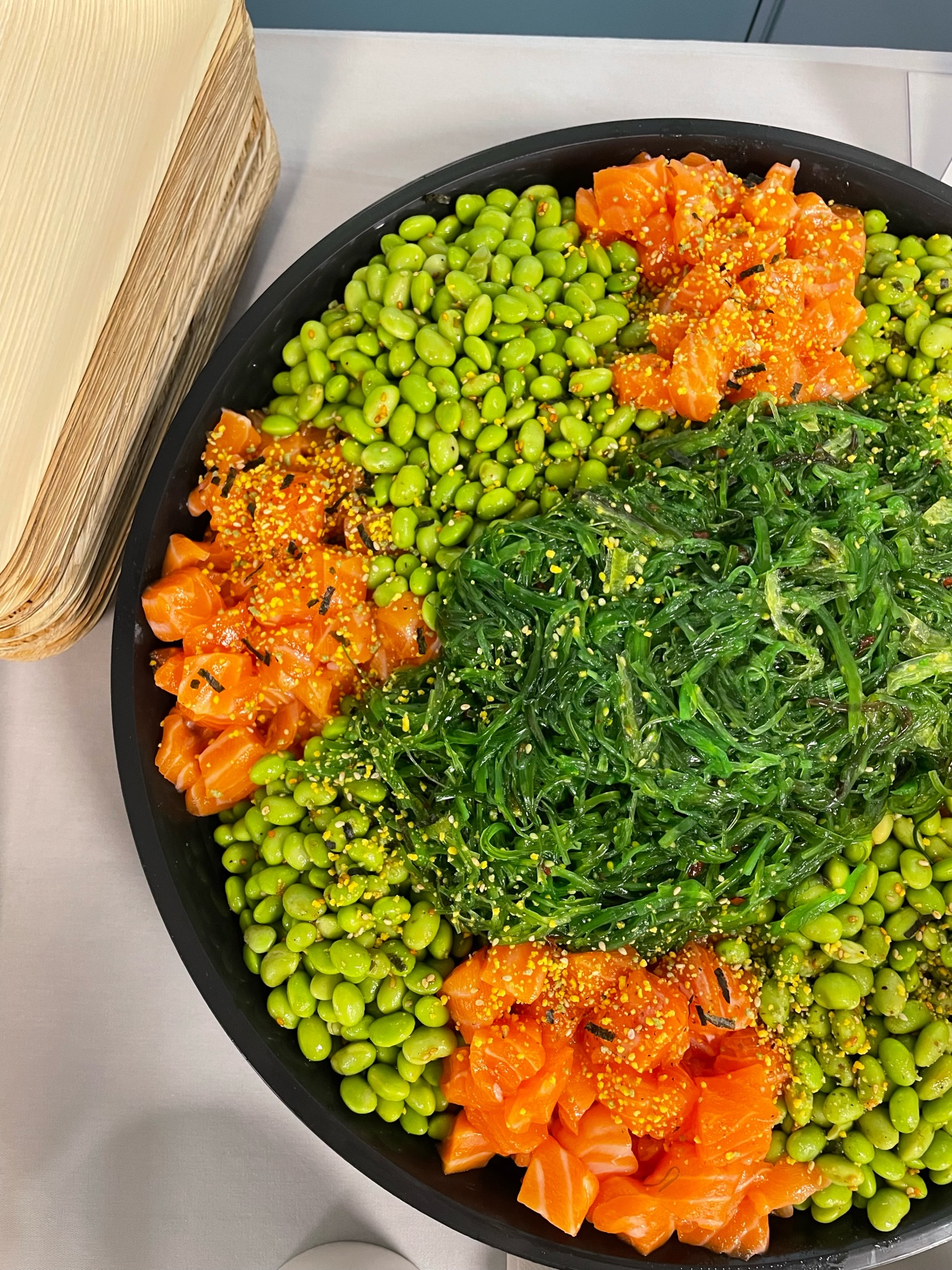 a plate of food with broccoli