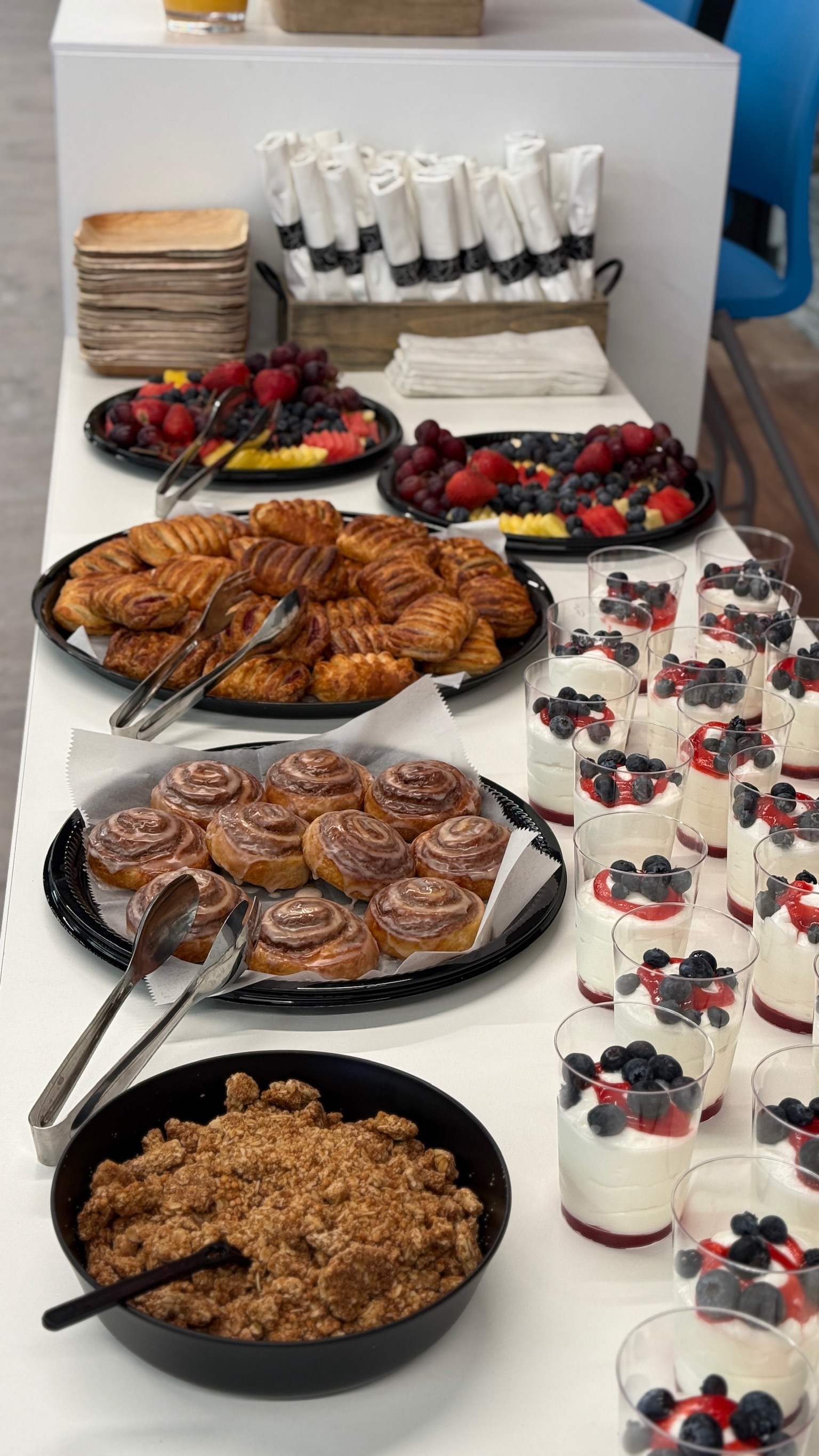 a bunch of food on a table